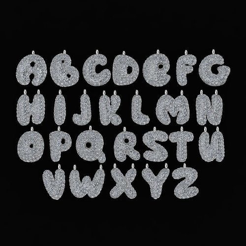 Pendant Alphabets Initial Letters 3D model 3D printable | CGTrader