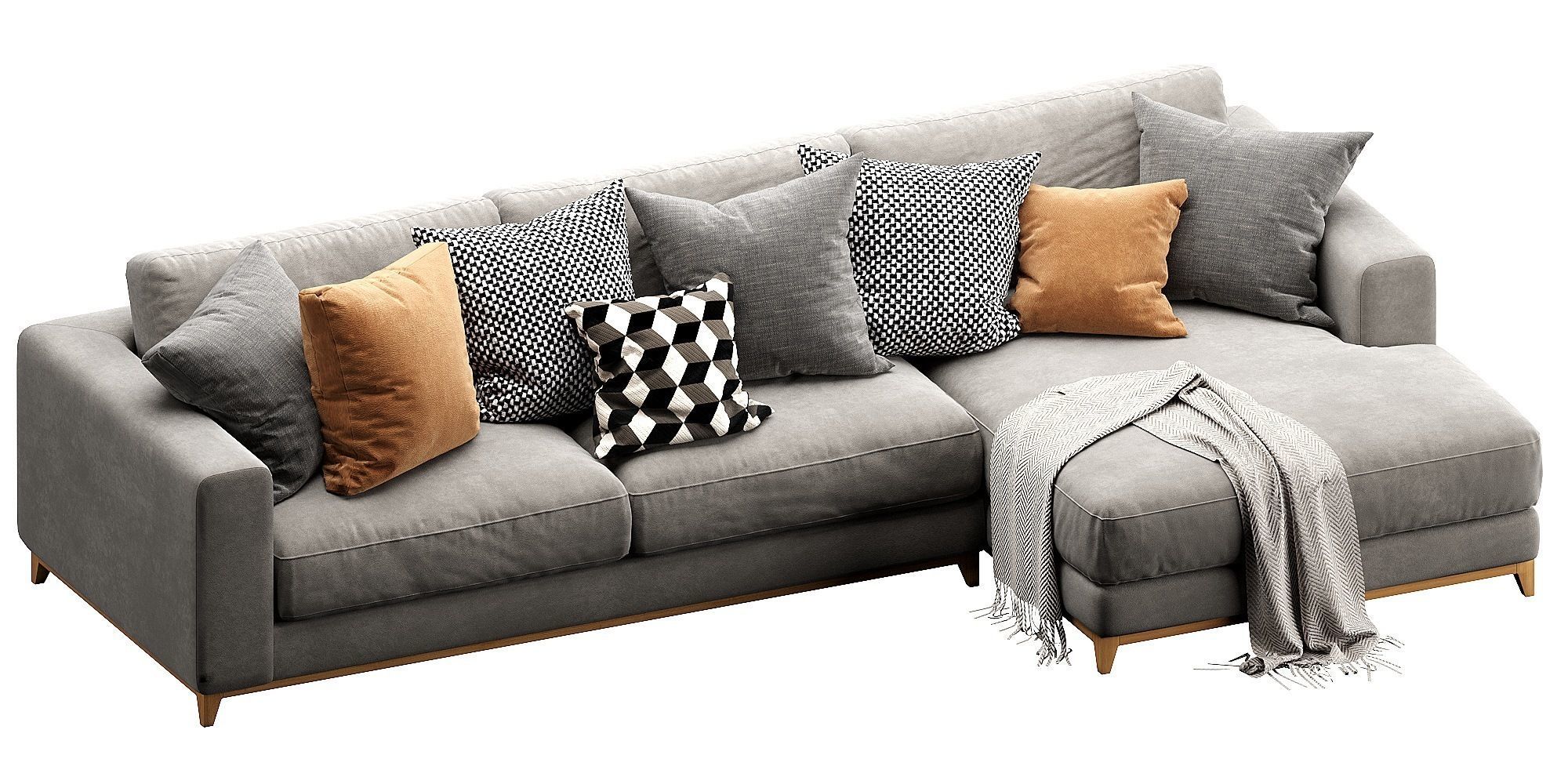 Nick Scali Spencer Chaise Lounge 3D model CGTrader