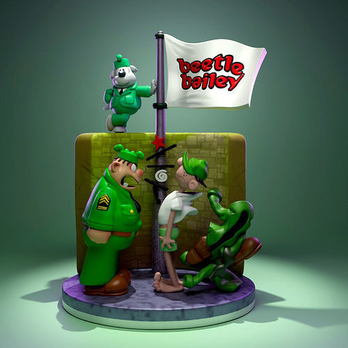 Beetle Bailey 3D model 3D printable CGTrader