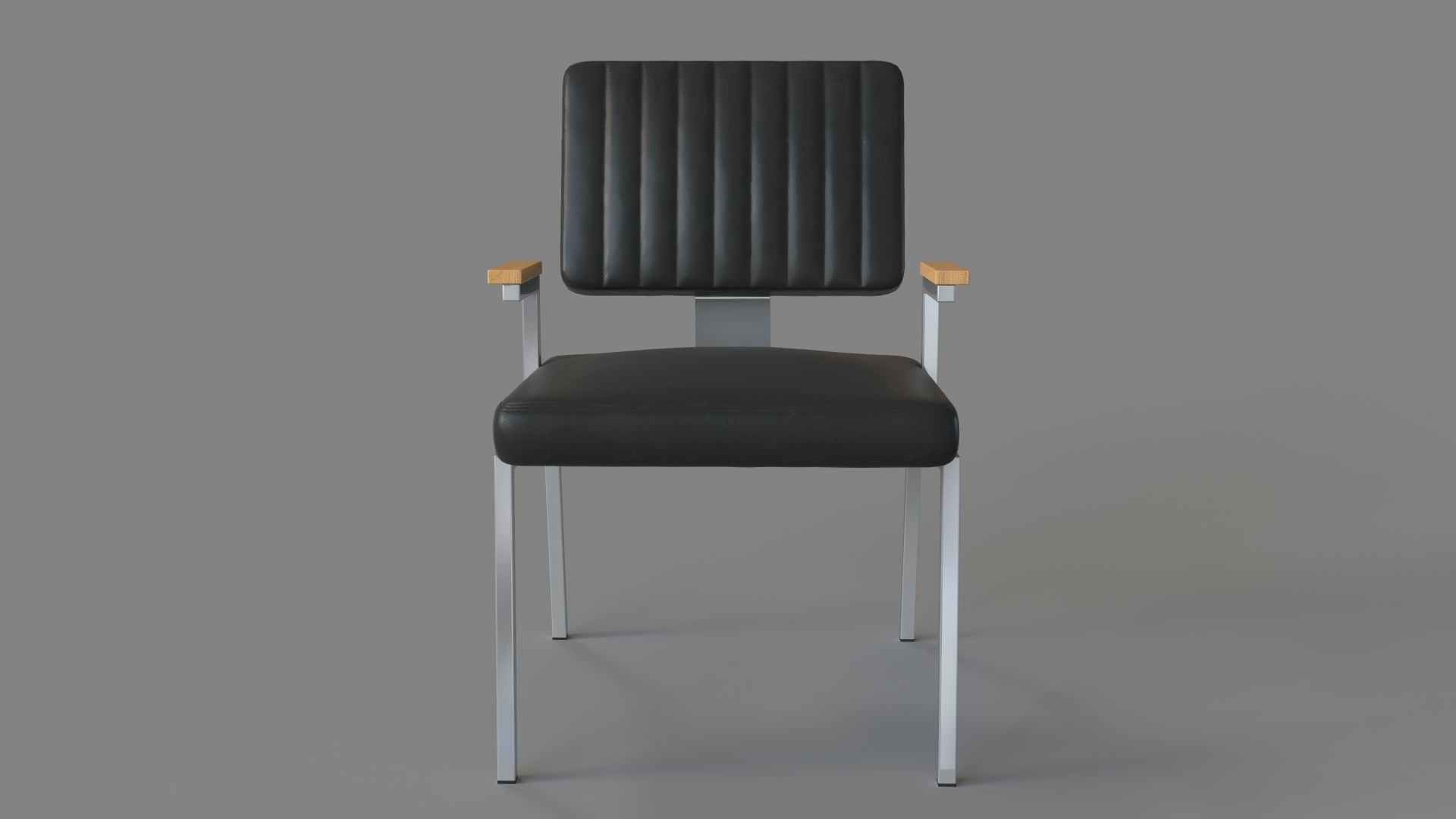 Krall Leather Dining Chair With Arms 3D model CGTrader