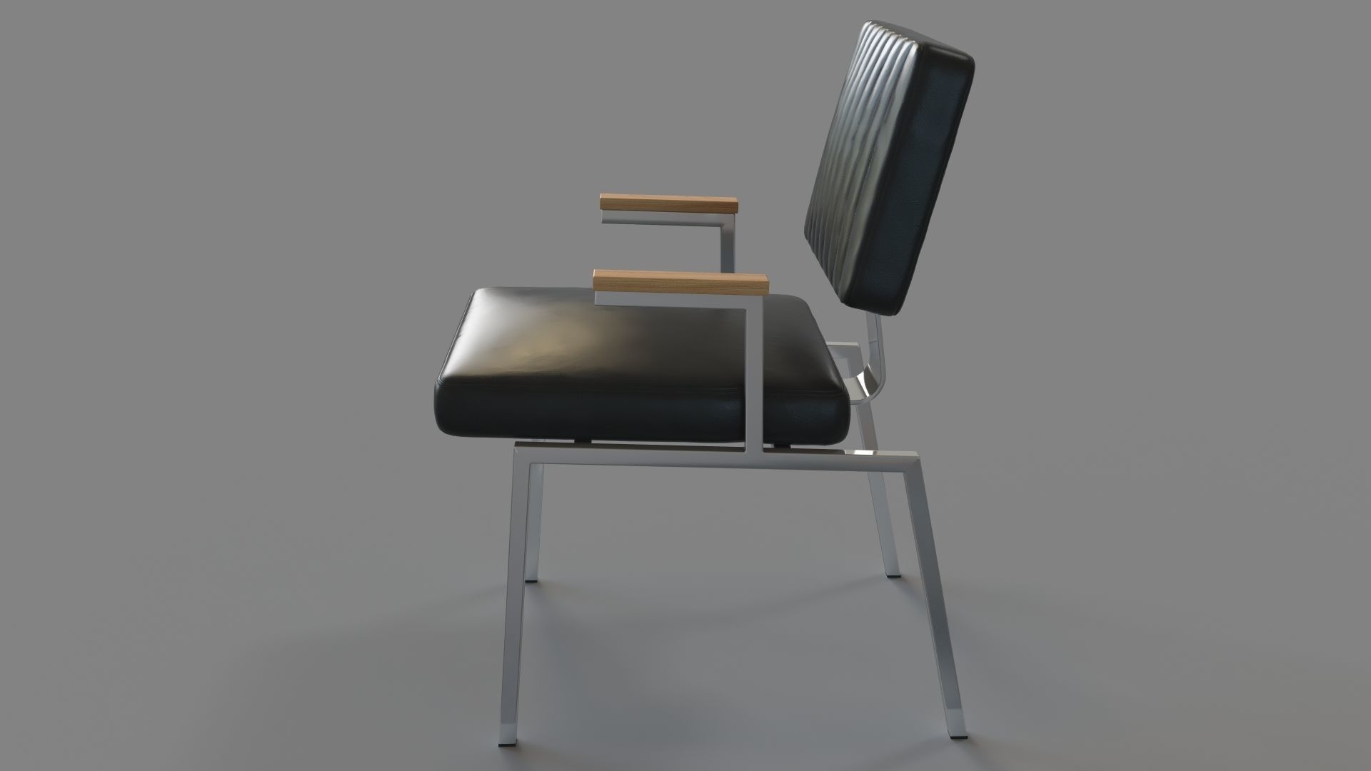 Krall Leather Dining Chair With Arms 3D model CGTrader