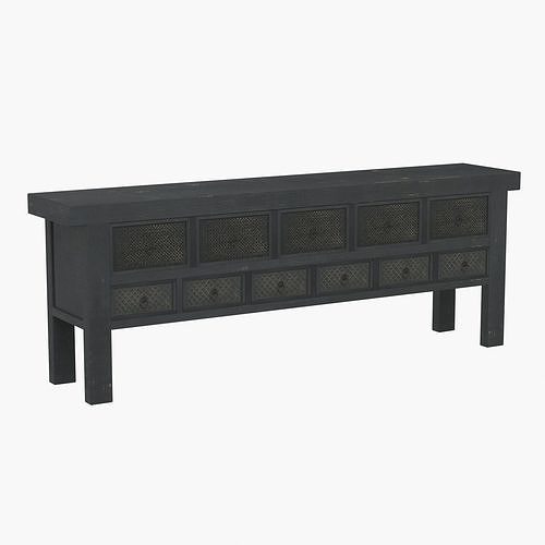 Chico Reclaimed Wood Sideboard Console Table 3D model | CGTrader