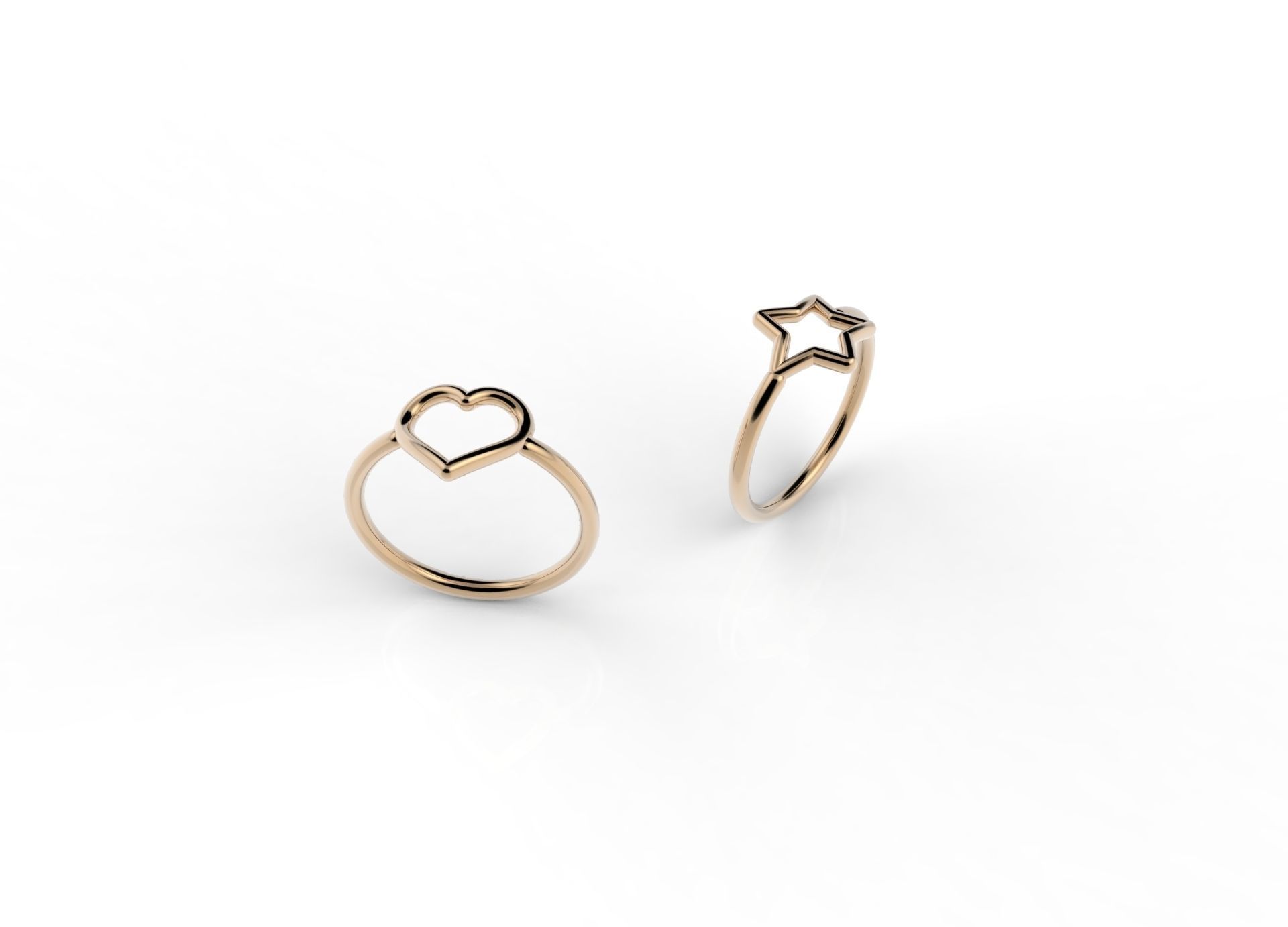 Minimalist design rings 3D model 3D printable | CGTrader