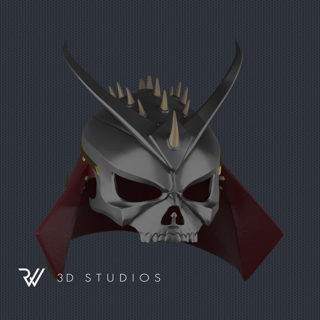 MK11 Shao Kahn Helmet V8 STL File 3D model 3D printable CGTrader