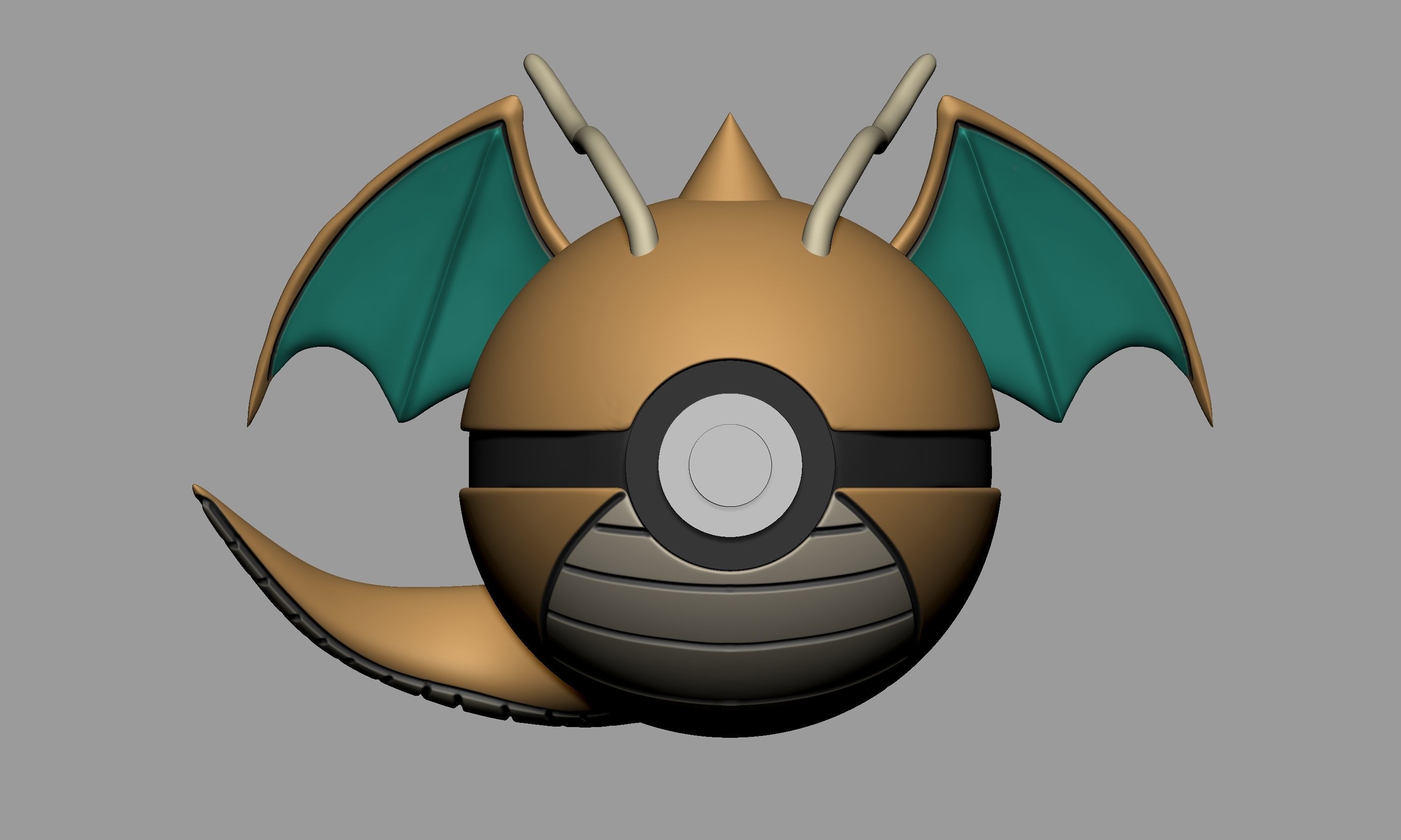 Pokemon Dratini Dragonair Dragonite Pokeball 3D model 3D printable | CGTrader