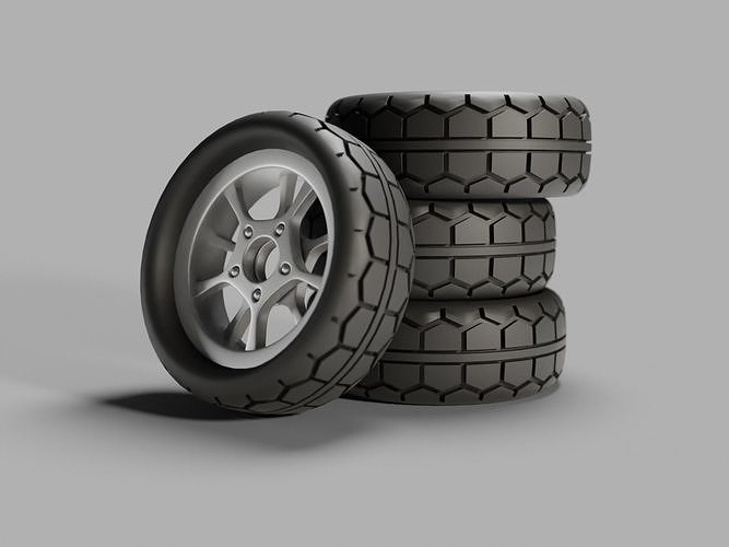 3D model Car Rubber Tyres 02 VR / AR / lowpoly CGTrader