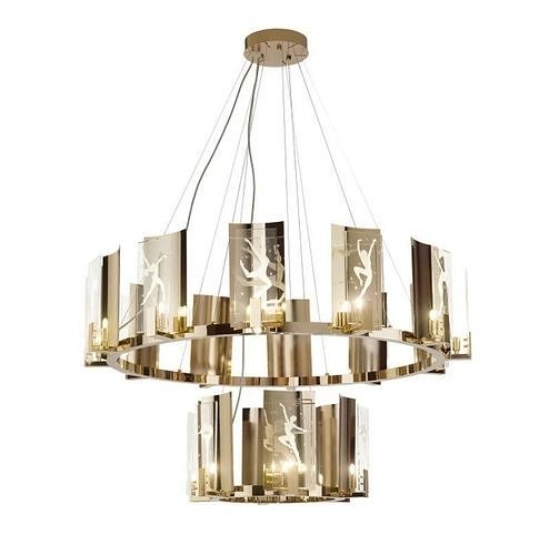 Dancing Round 2-Tier Chandelier 3D model | CGTrader