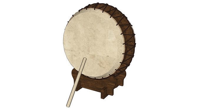 korean drum 02 3D model | CGTrader