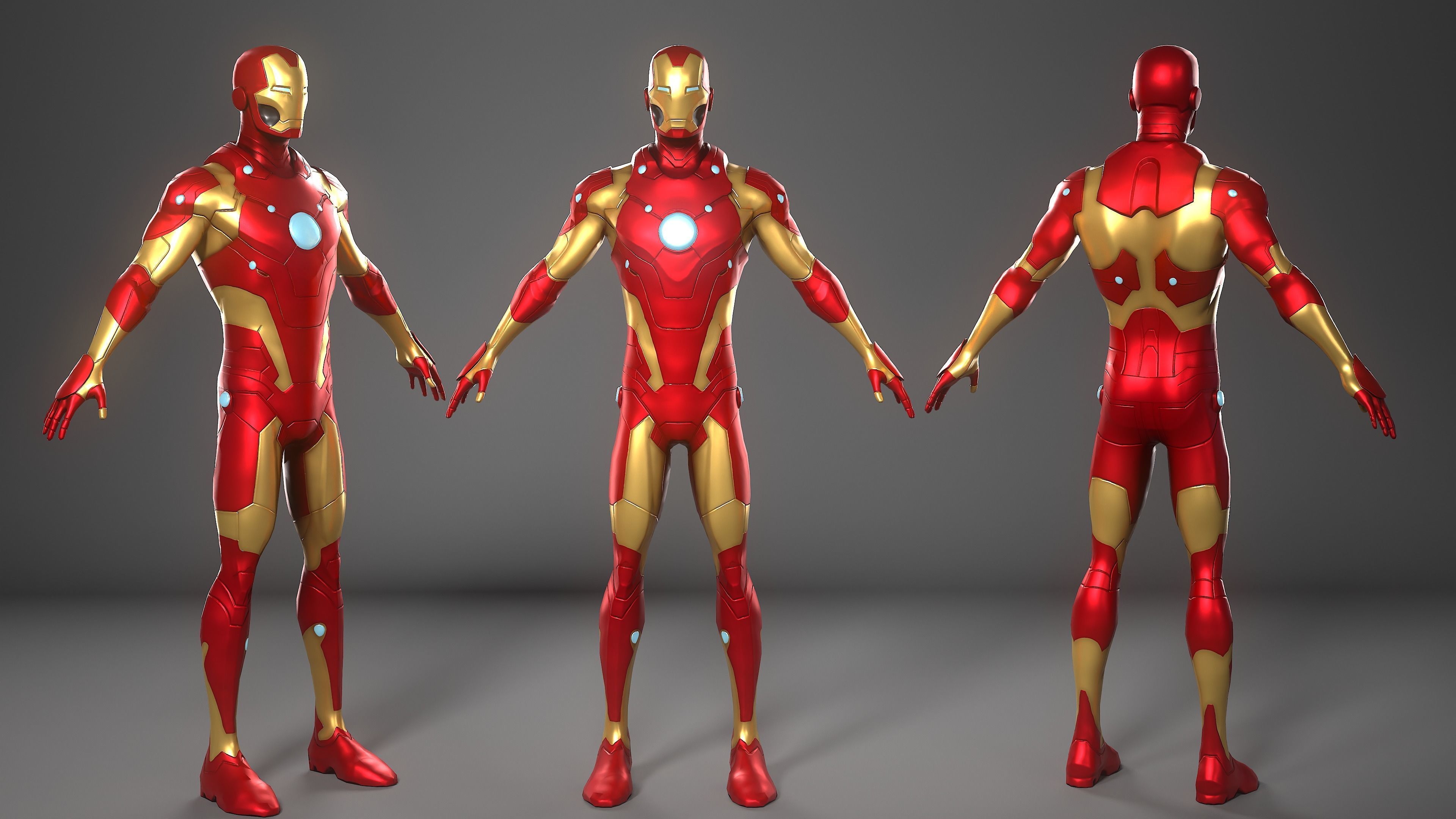 3D model Iron Man Game Ready VR / AR / low-poly | CGTrader
