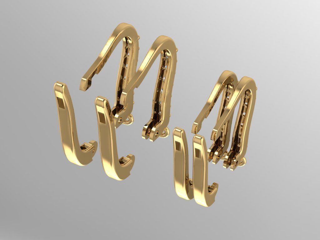 hinge and Lock 3D model 3D printable CGTrader