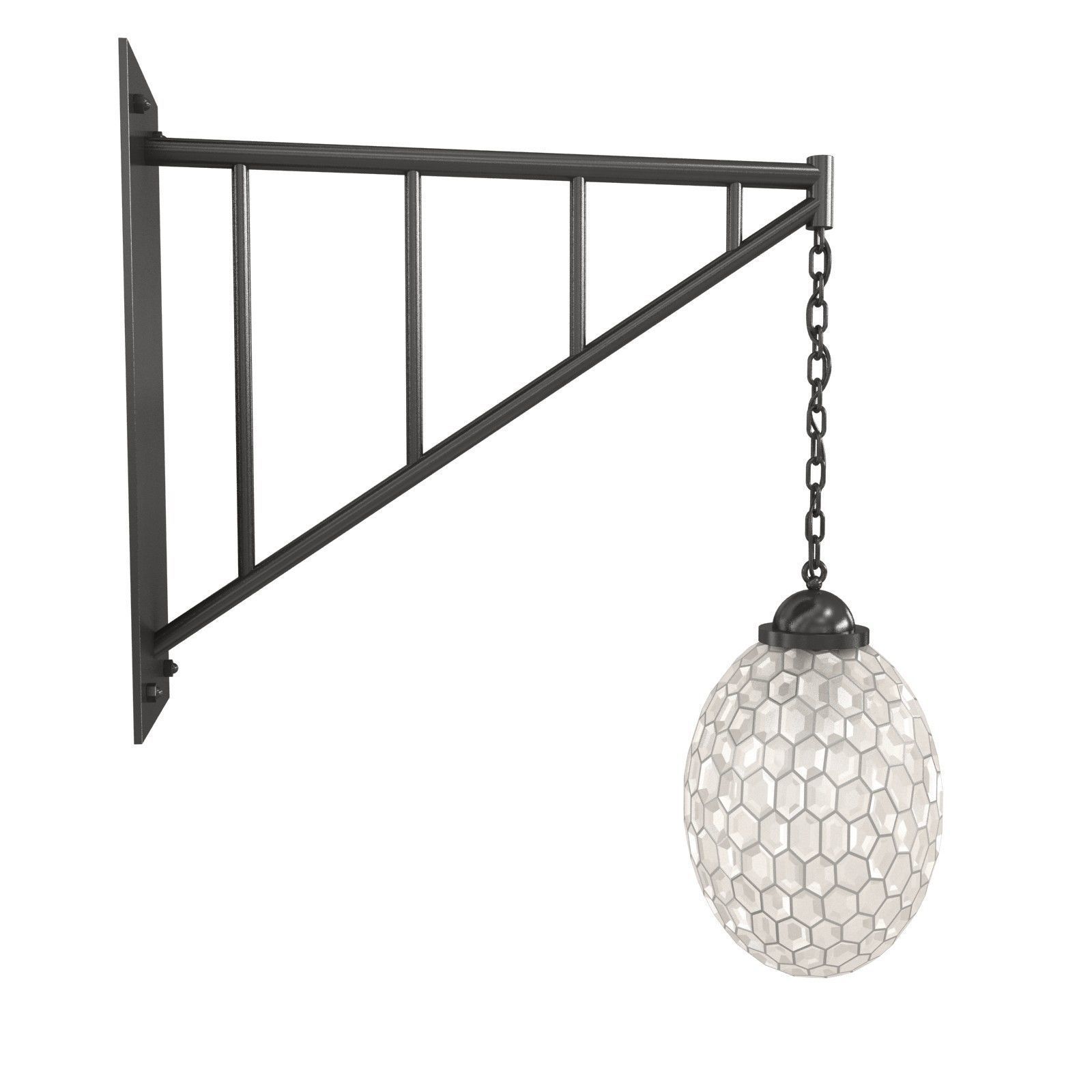 Custom made wall light 3D model CGTrader