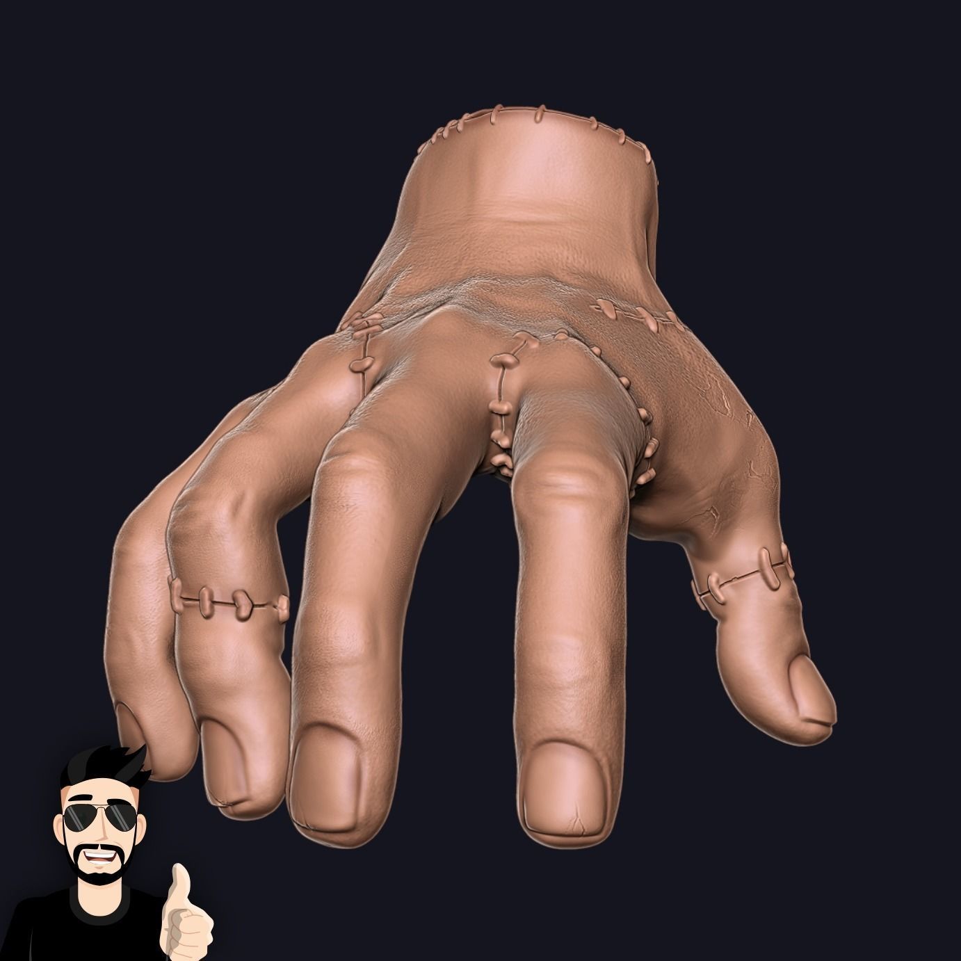 REALISTIC THING ADDAMS FAMILY 3D model 3D printable | CGTrader