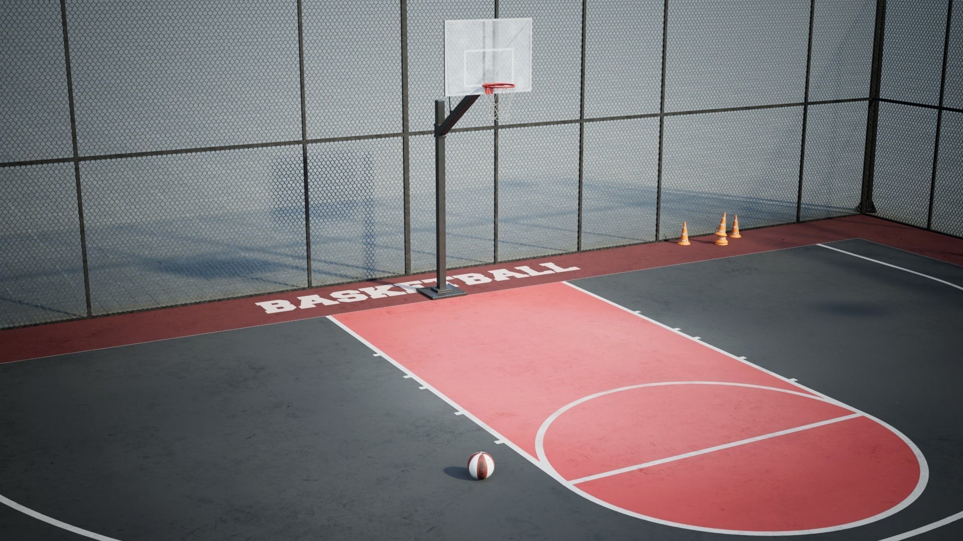 3D model Basketball Arena game Ready UE VR / AR / lowpoly CGTrader