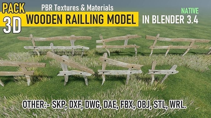3D model Wooden Railing VR / AR / low-poly | CGTrader