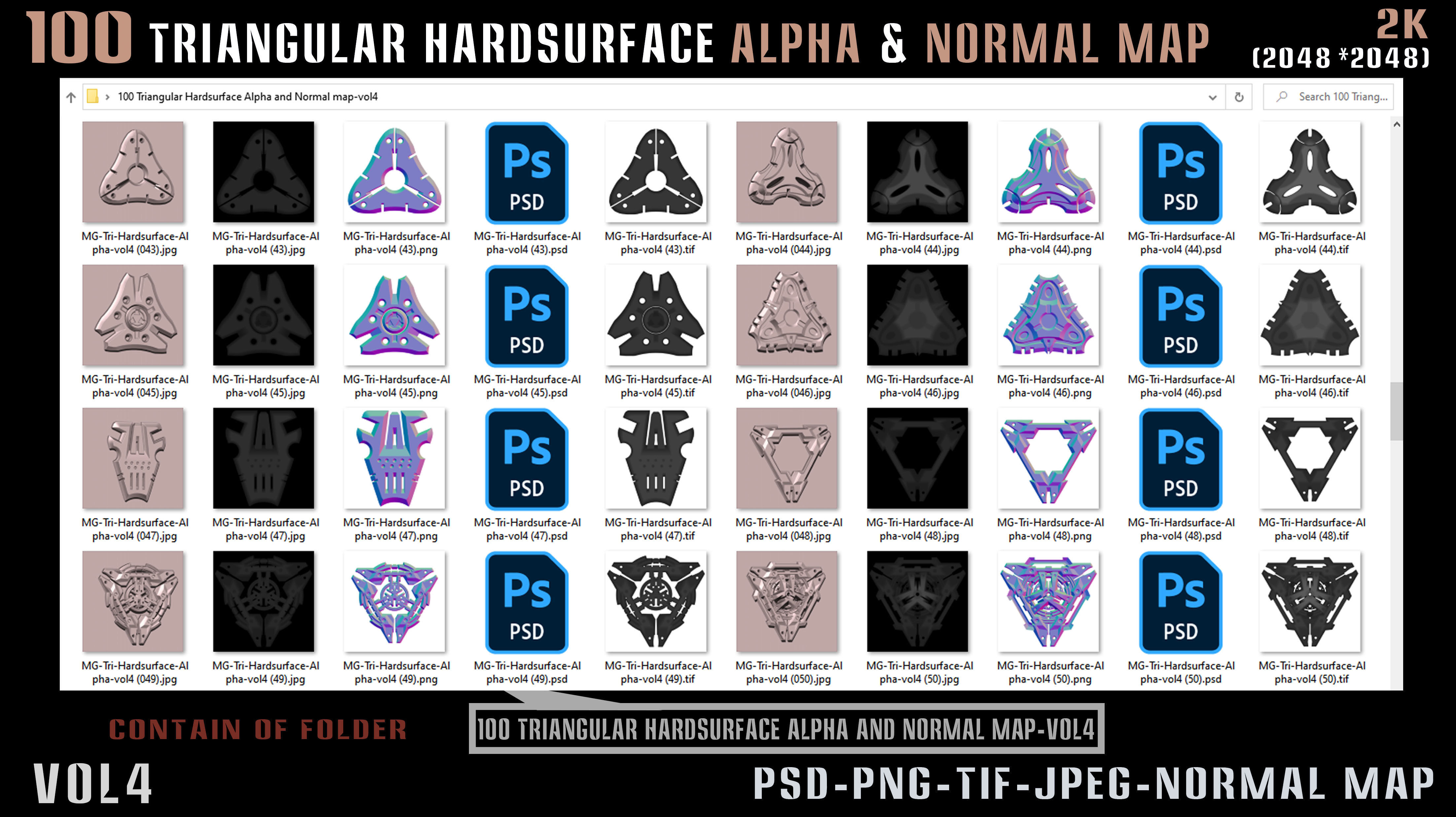 570 Hard surface Alpha and Normal map - bundle 3D model | CGTrader