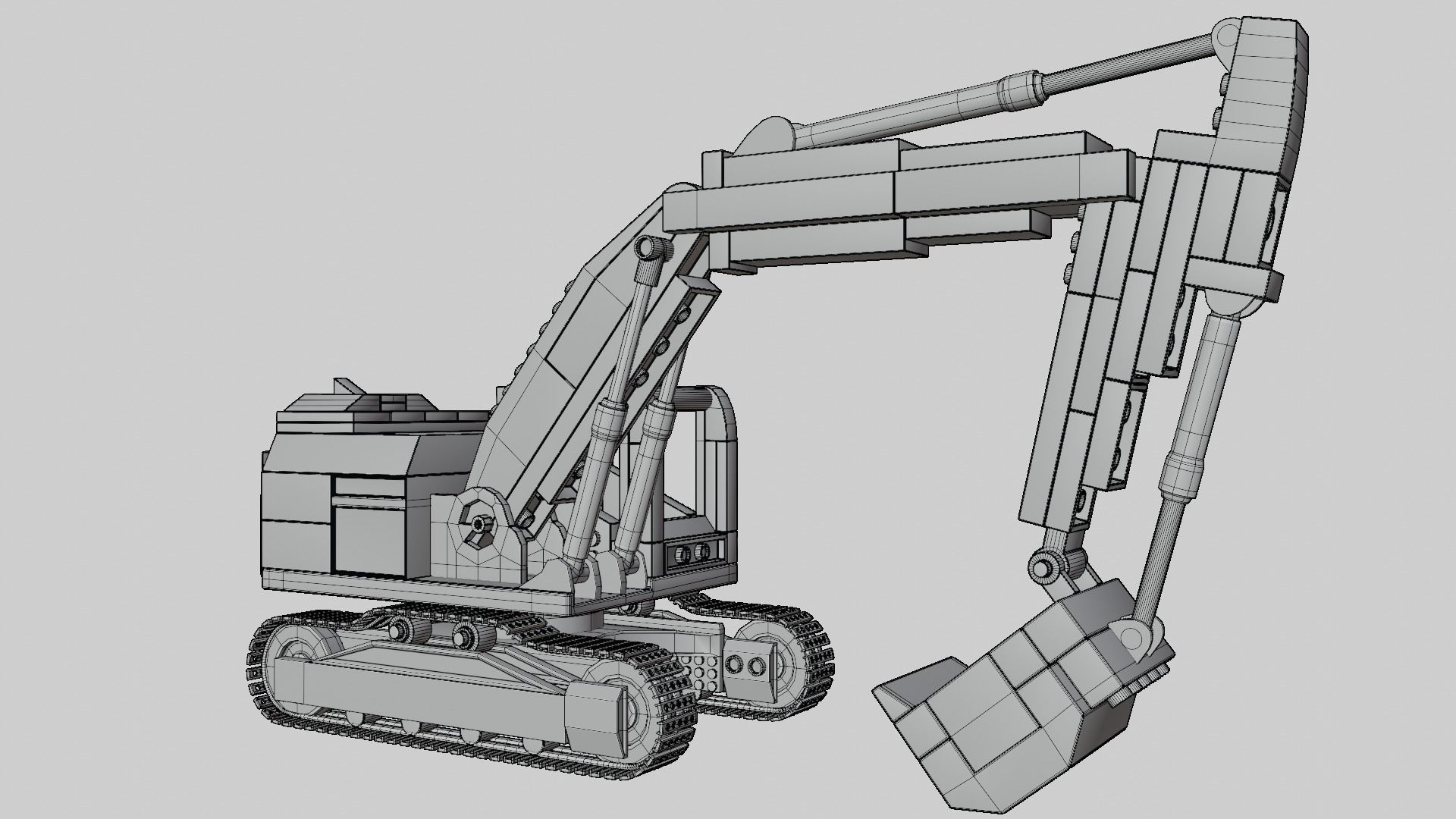 Excavator LEGO 3D model | CGTrader