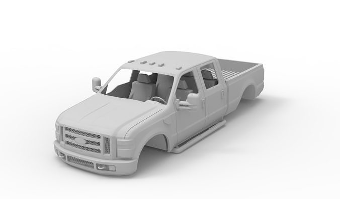 Ford f250 super duty pickup truck 2008 3D model 3D printable | CGTrader