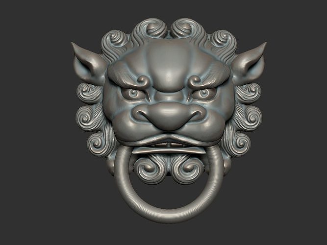 lion door knocker 3D model 3D printable | CGTrader