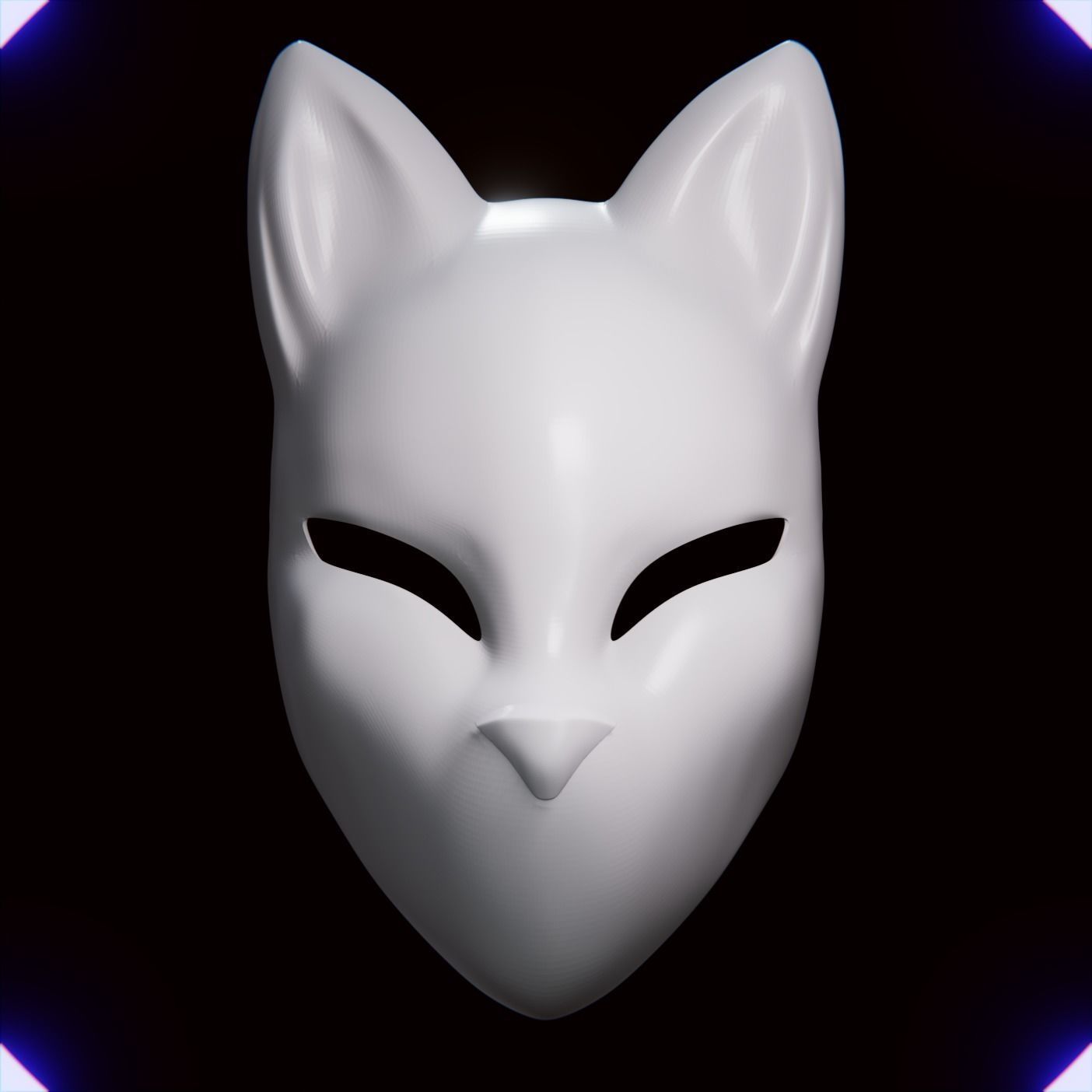 KITSUNE FOX MASK MASCARA DE ZORRO KITSUNE 4 3D model 3D printable