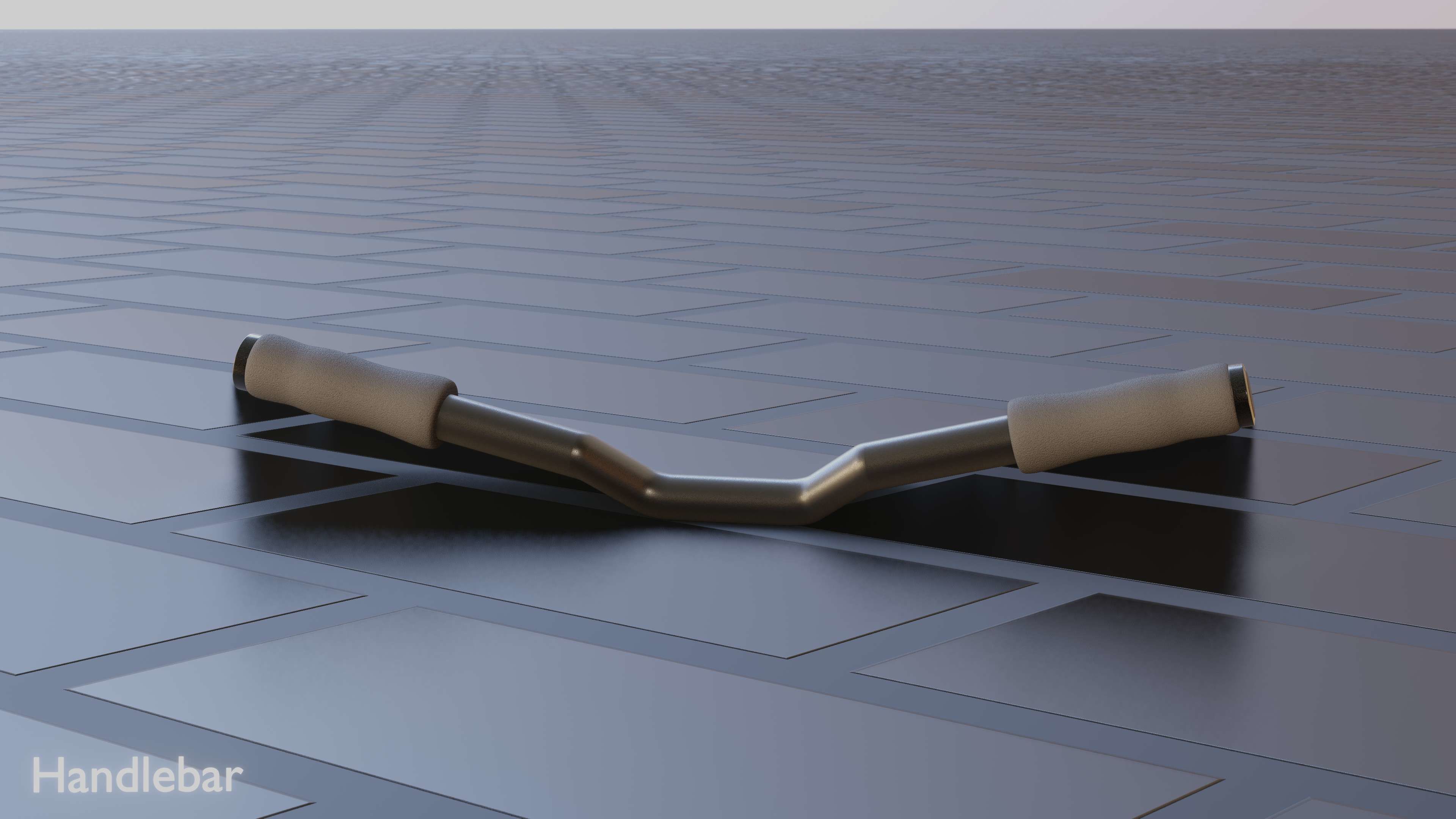 EScooter Handlebar with procedural PBR material setup 3D model CGTrader