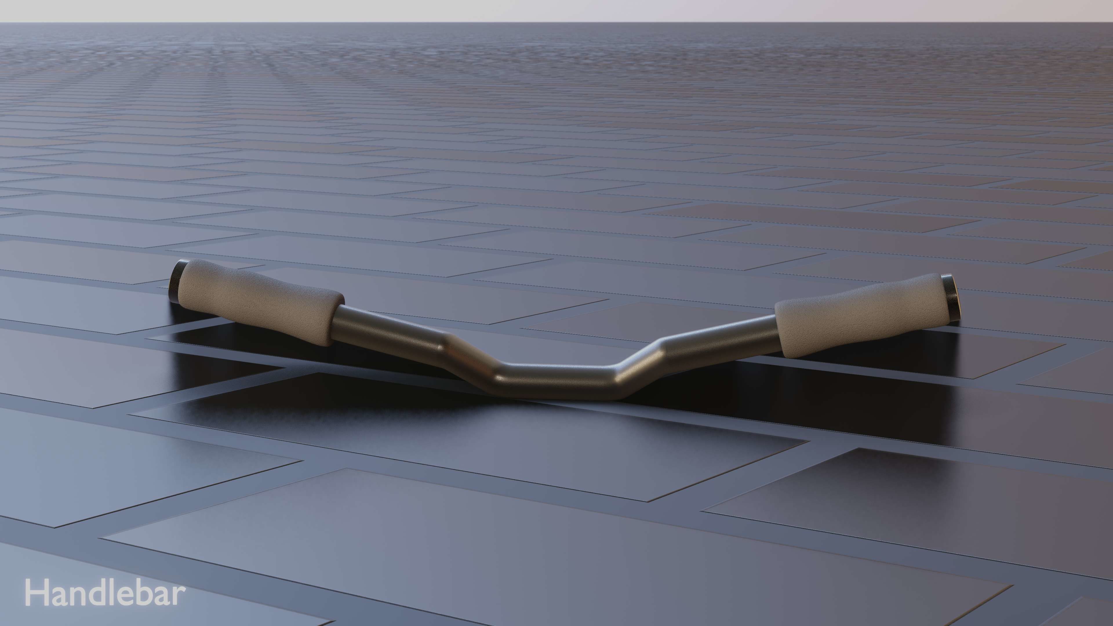 EScooter Handlebar with procedural PBR material setup 3D model CGTrader