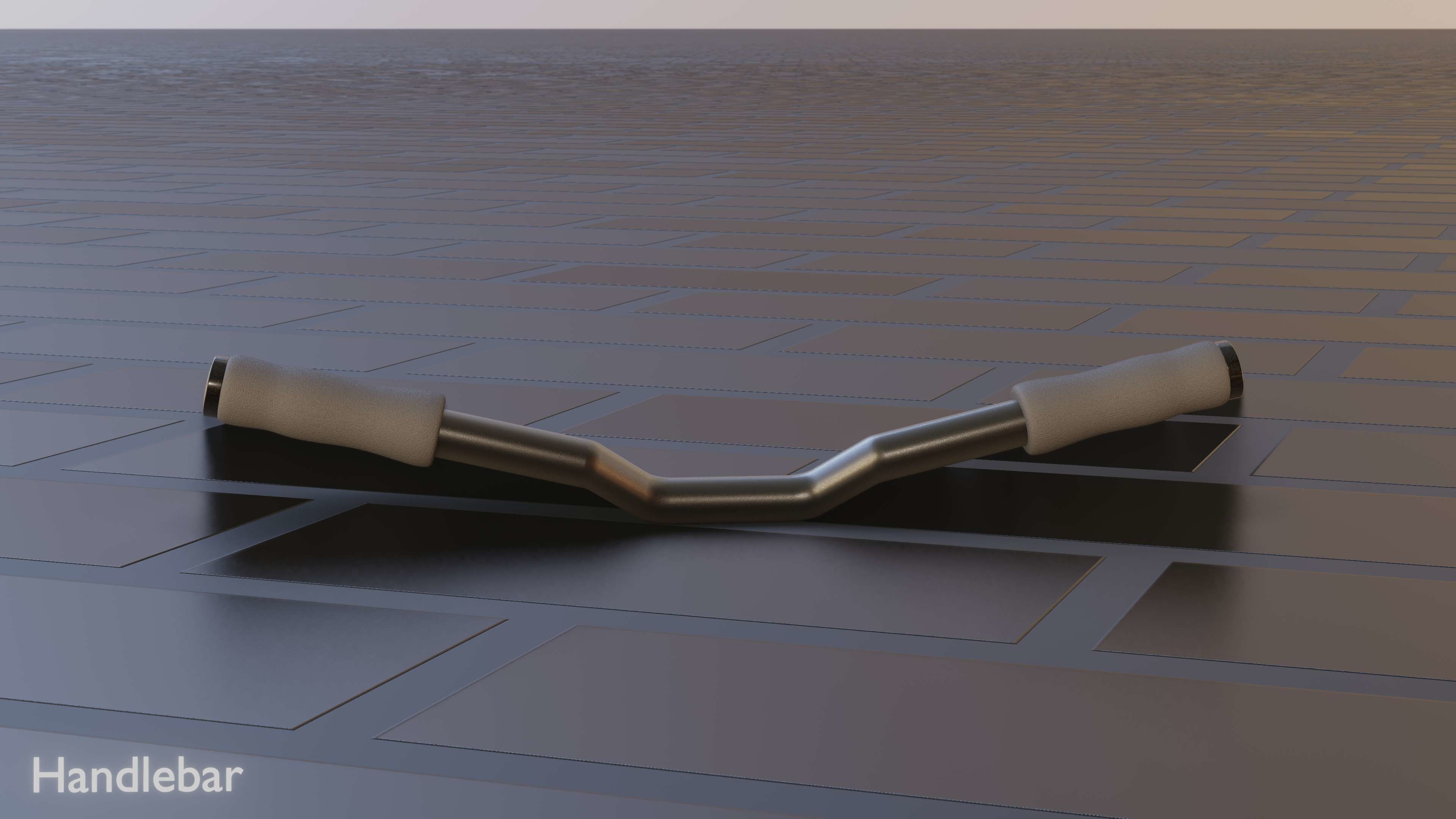 EScooter Handlebar with procedural PBR material setup 3D model CGTrader