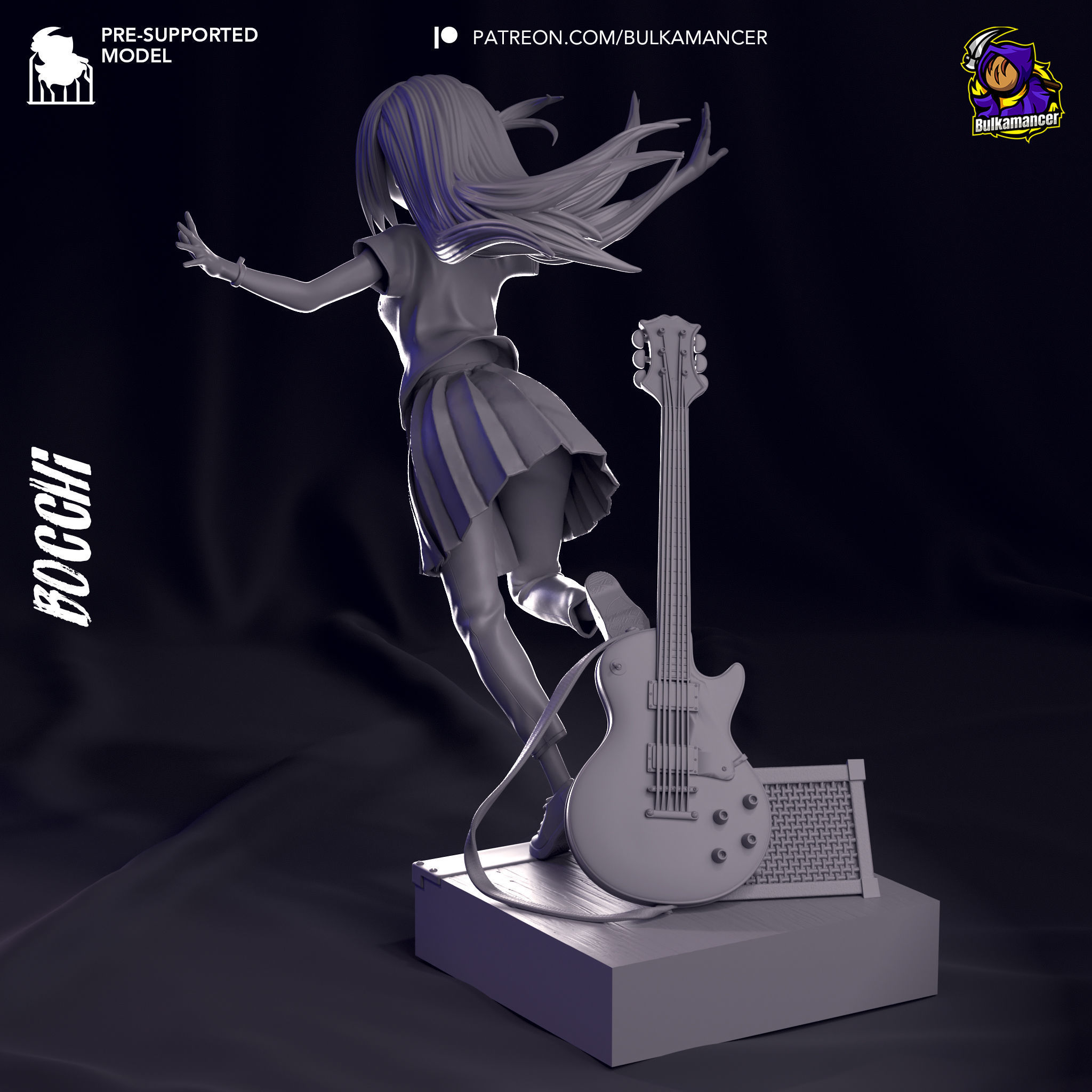 Hitori Gotoh - Bocchi the Rock 3D model 3D printable | CGTrader