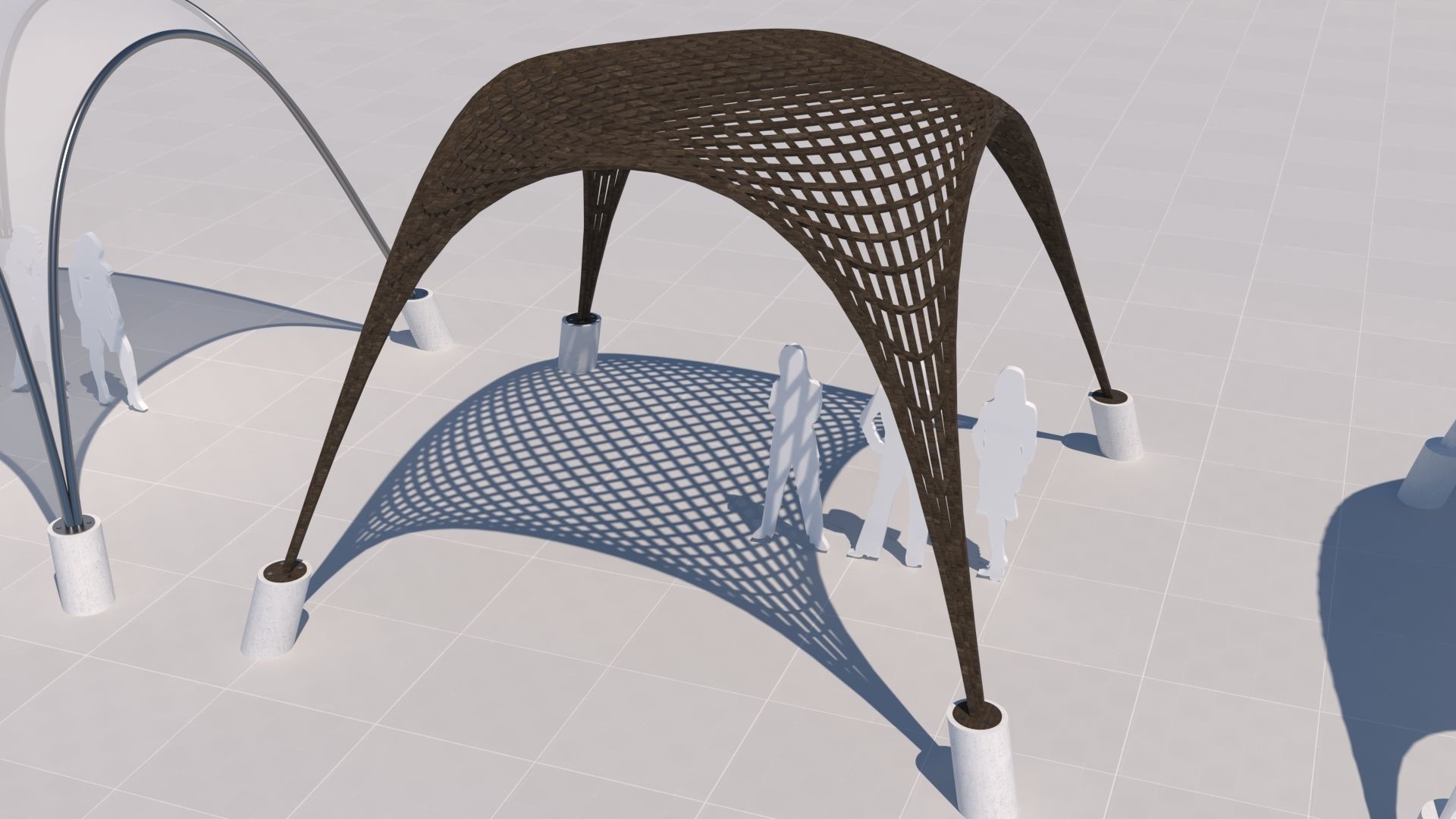 Tensile Membrane Structure 2 3D model | CGTrader