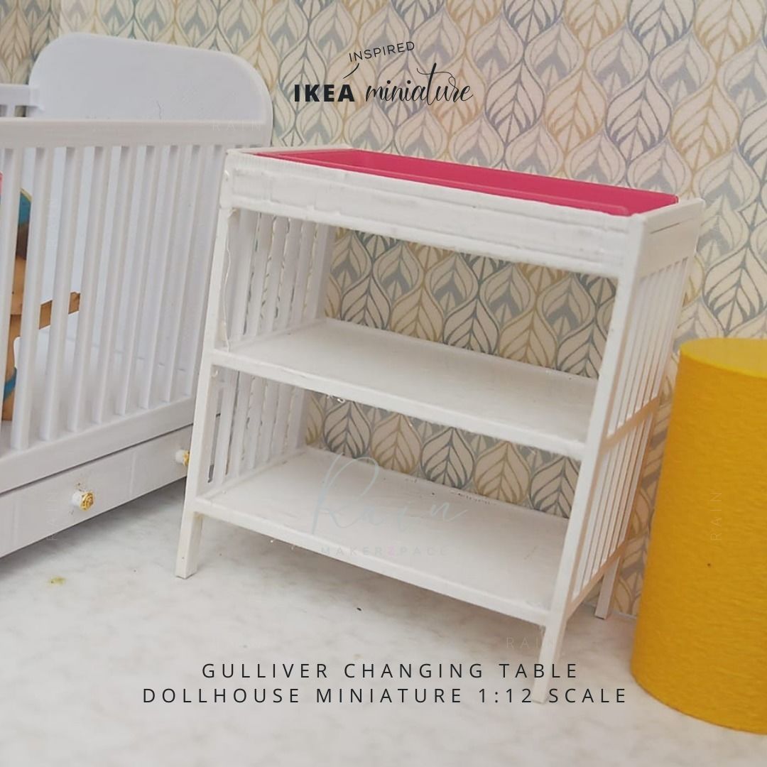 MINIATURE IKEA INSPIRED GULLIVER CHANGING TABLE 3D model 3D printable CGTrader