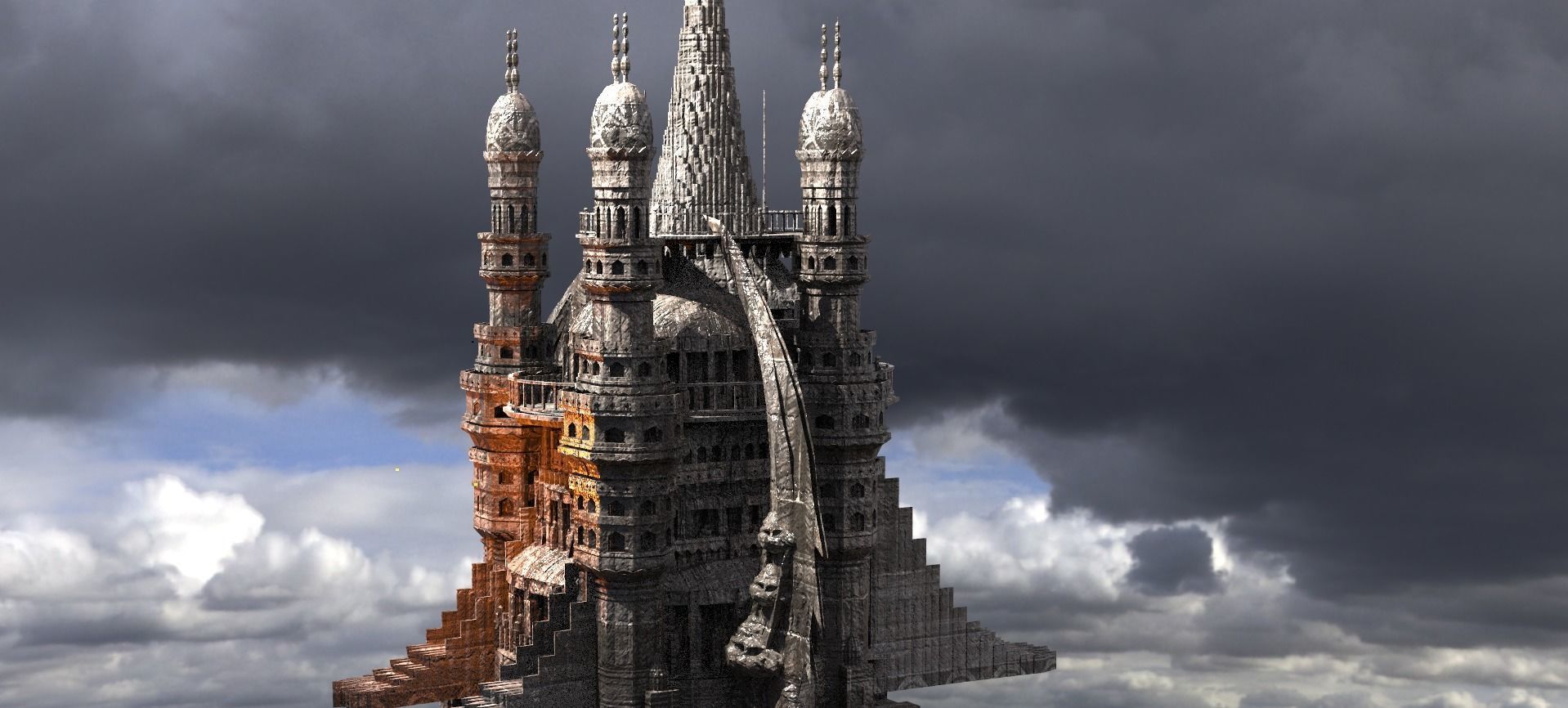 Vizier Tower ancient Temple 2 3D model CGTrader