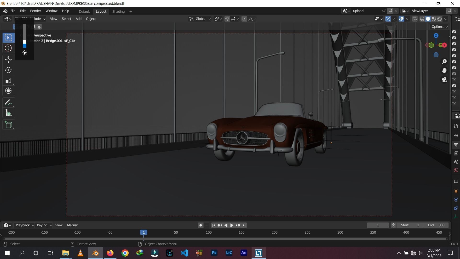 Blender car animation render ready car animation 3D model animated