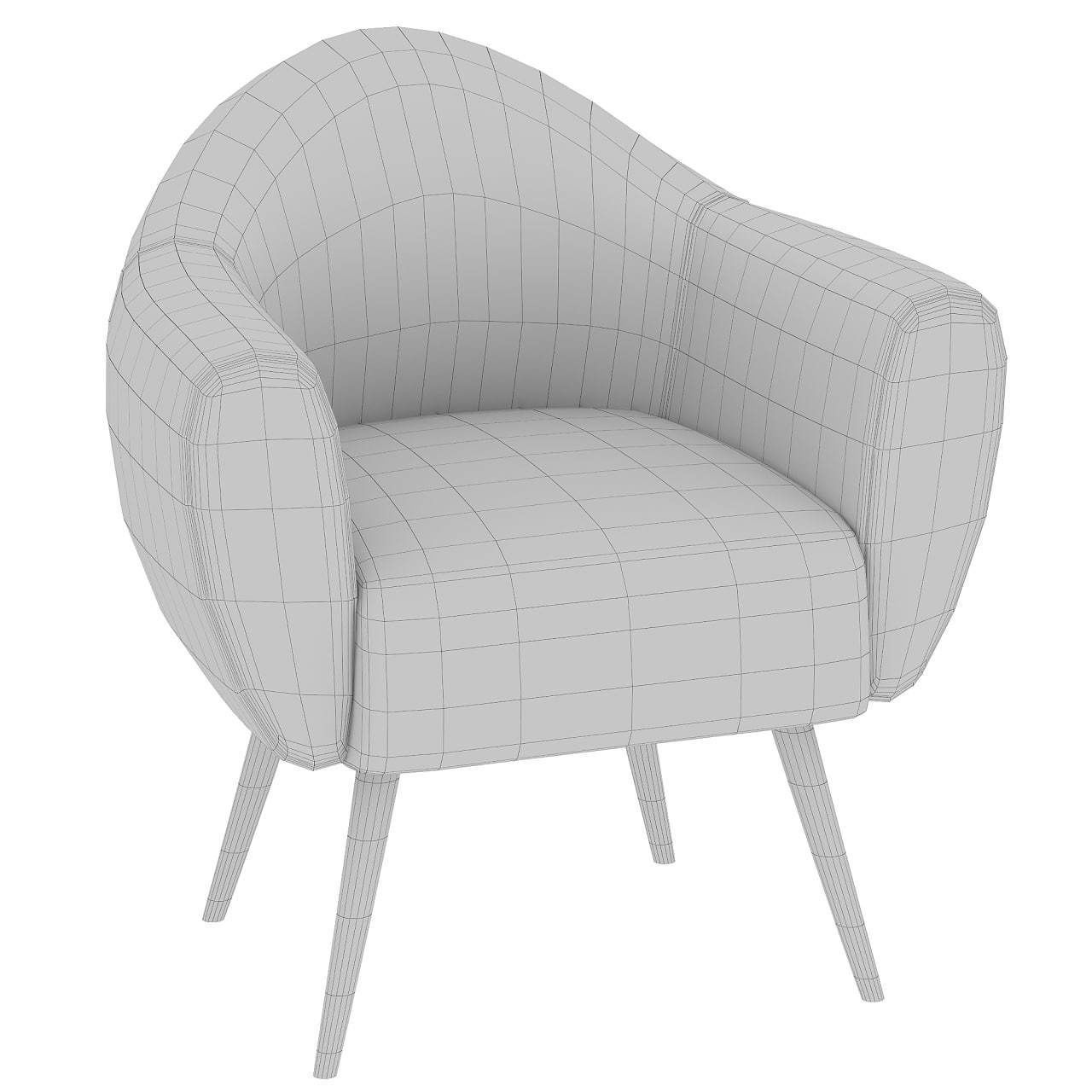 Comfortable Armchair with pillow 3D model CGTrader