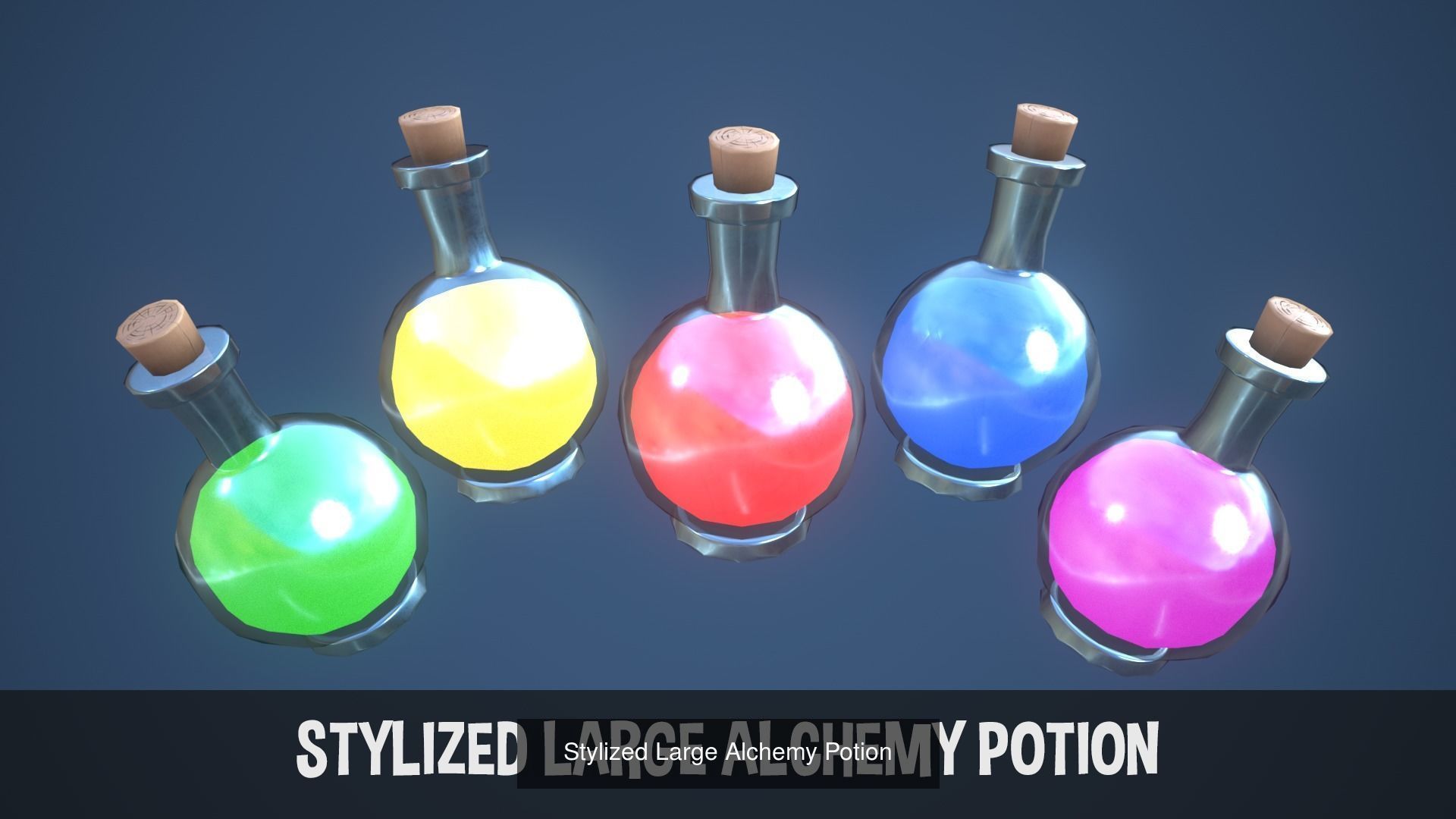 Stylized Alchemy Potions Pack 3D Model Collection | CGTrader