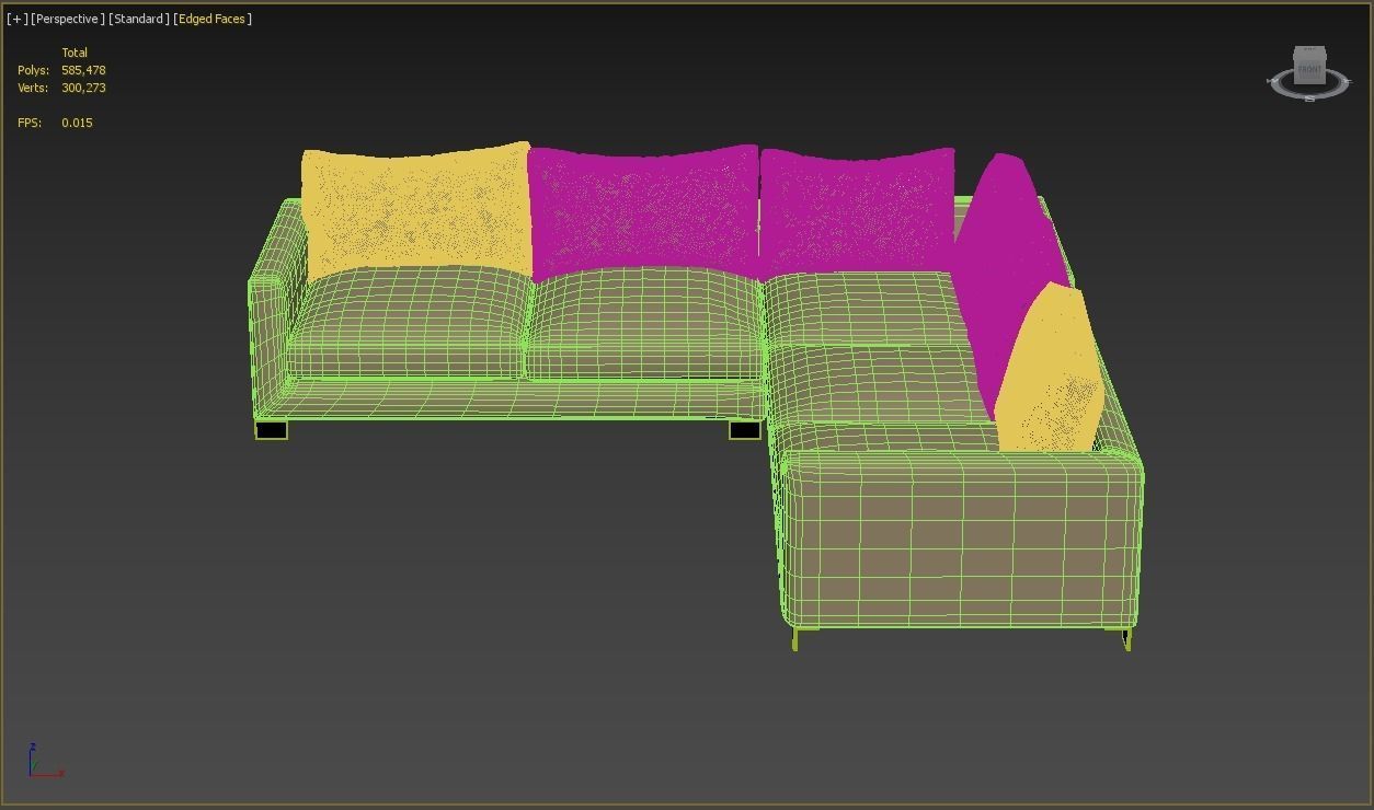 Sofa Zara Corner unit large left hand facing extra deep 3D model CGTrader