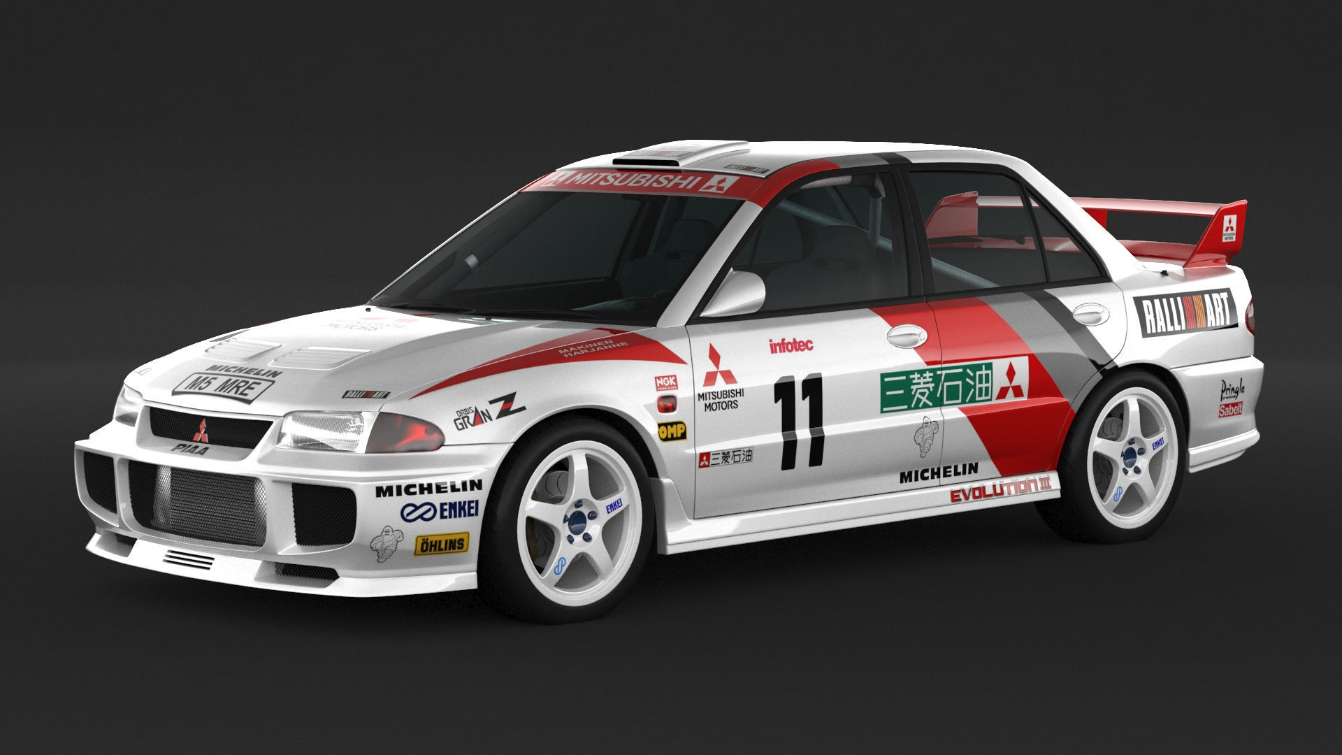 Mitsubishi Lancer Evolution 3 Rally Car 3D model | CGTrader