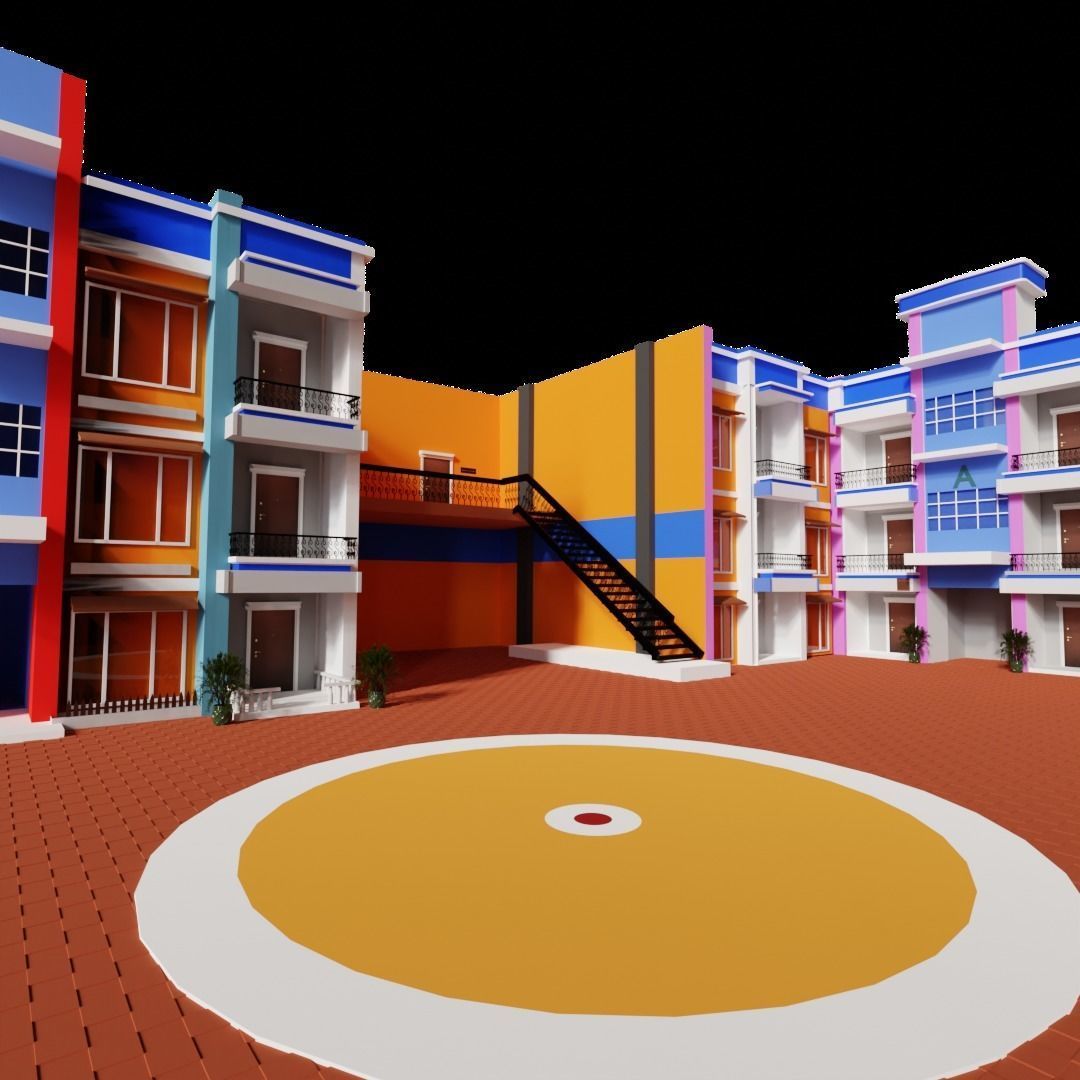Gokuldham Society 3D model CGTrader