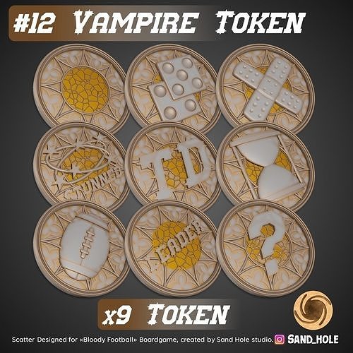 VAMPIRE TOKENS - SH12T 3D model | CGTrader