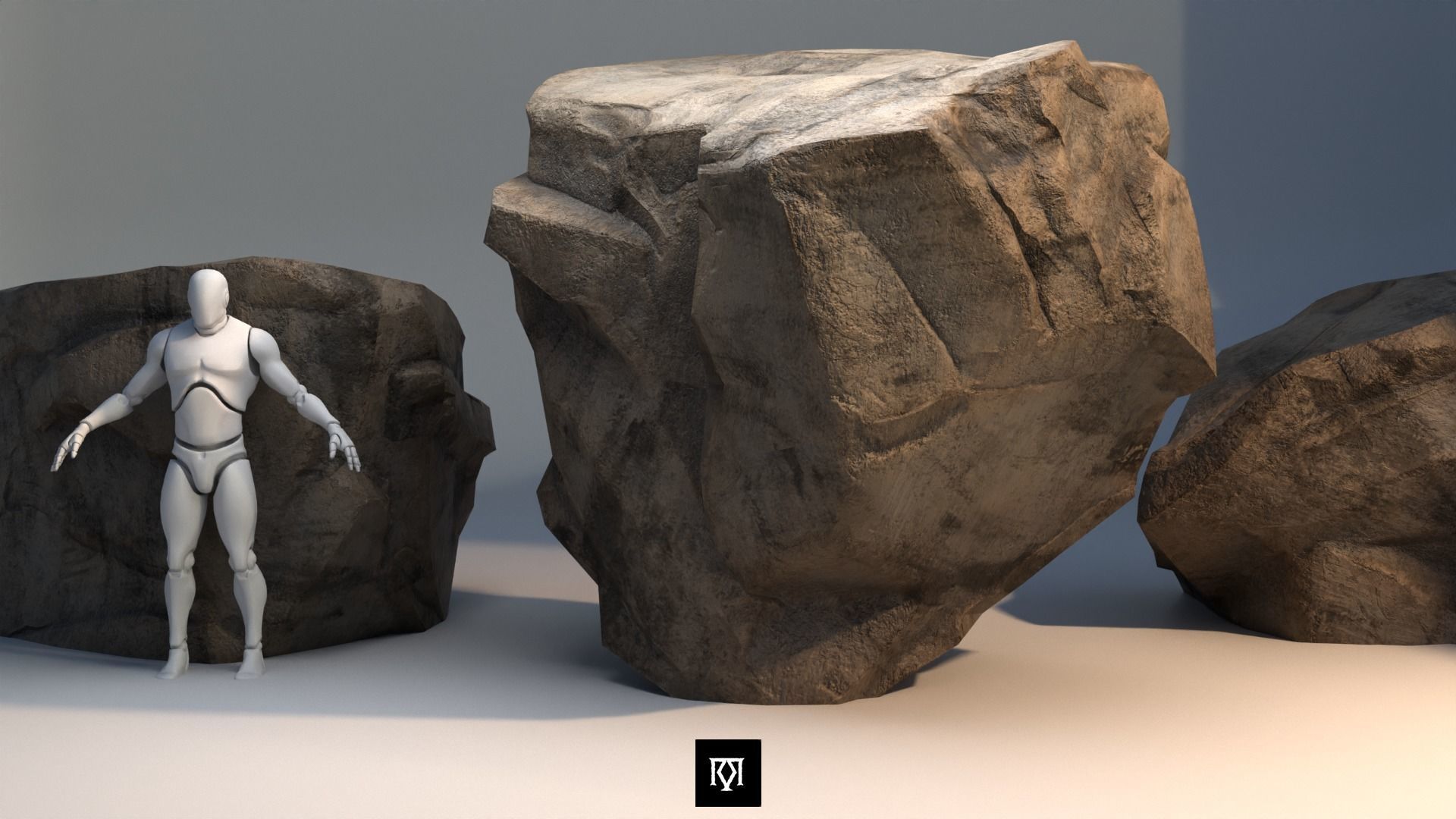 3D model Rocks - Gameready - lowpoly -Pack 10Rocks VR / AR / low-poly ...