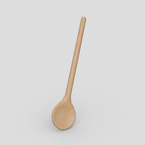 Spoon Poly CC0 - Wooden Spoon free VR / AR / low-poly 3D model | CGTrader