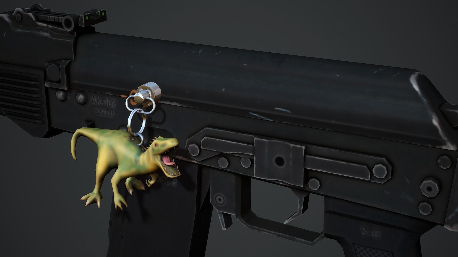 3D model TRex Dinosaur Weapon Charm Low Poly Game Ready VR / AR / lowpoly CGTrader