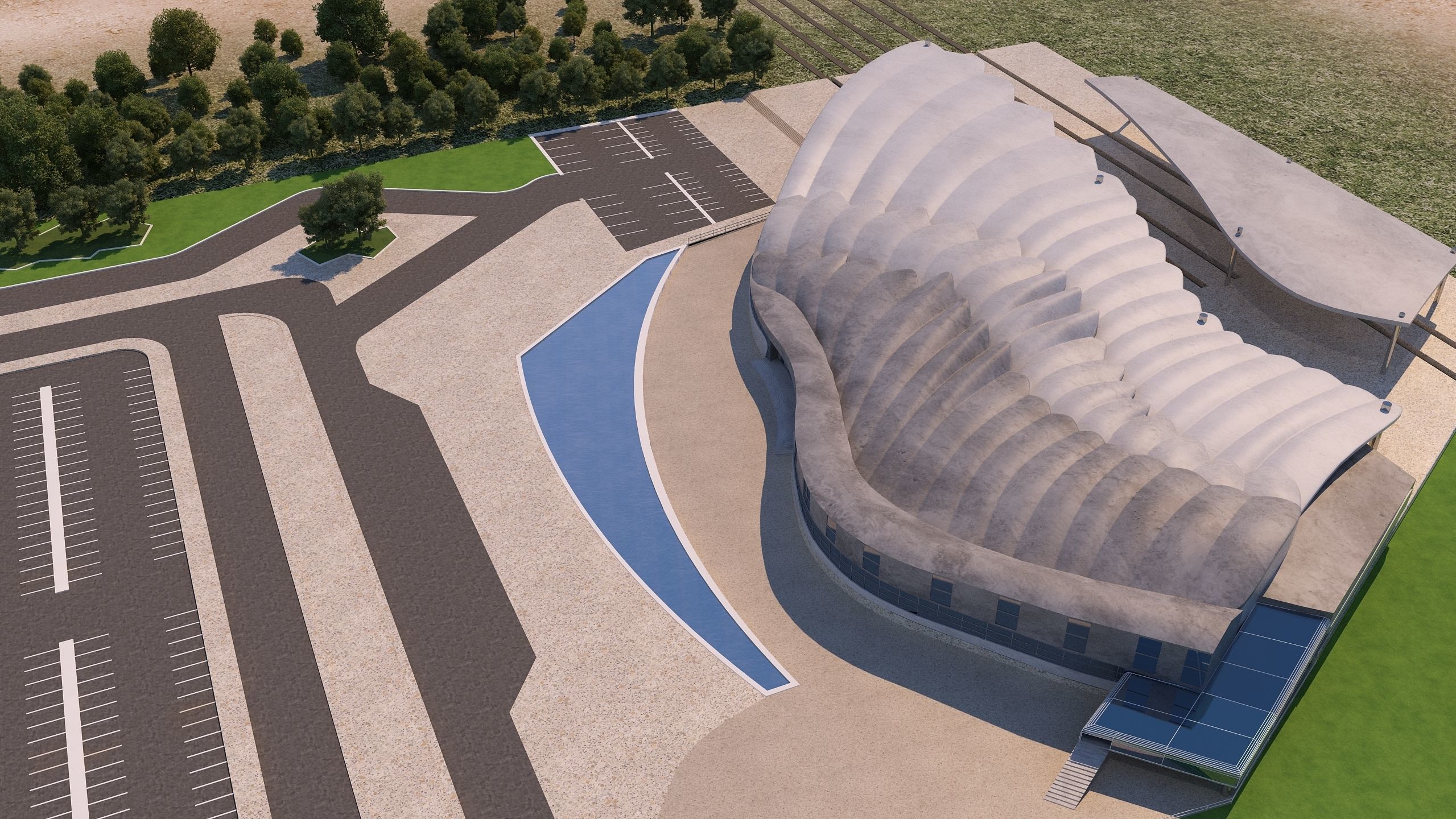 0125 Train Station Architecture Project 3D model CGTrader