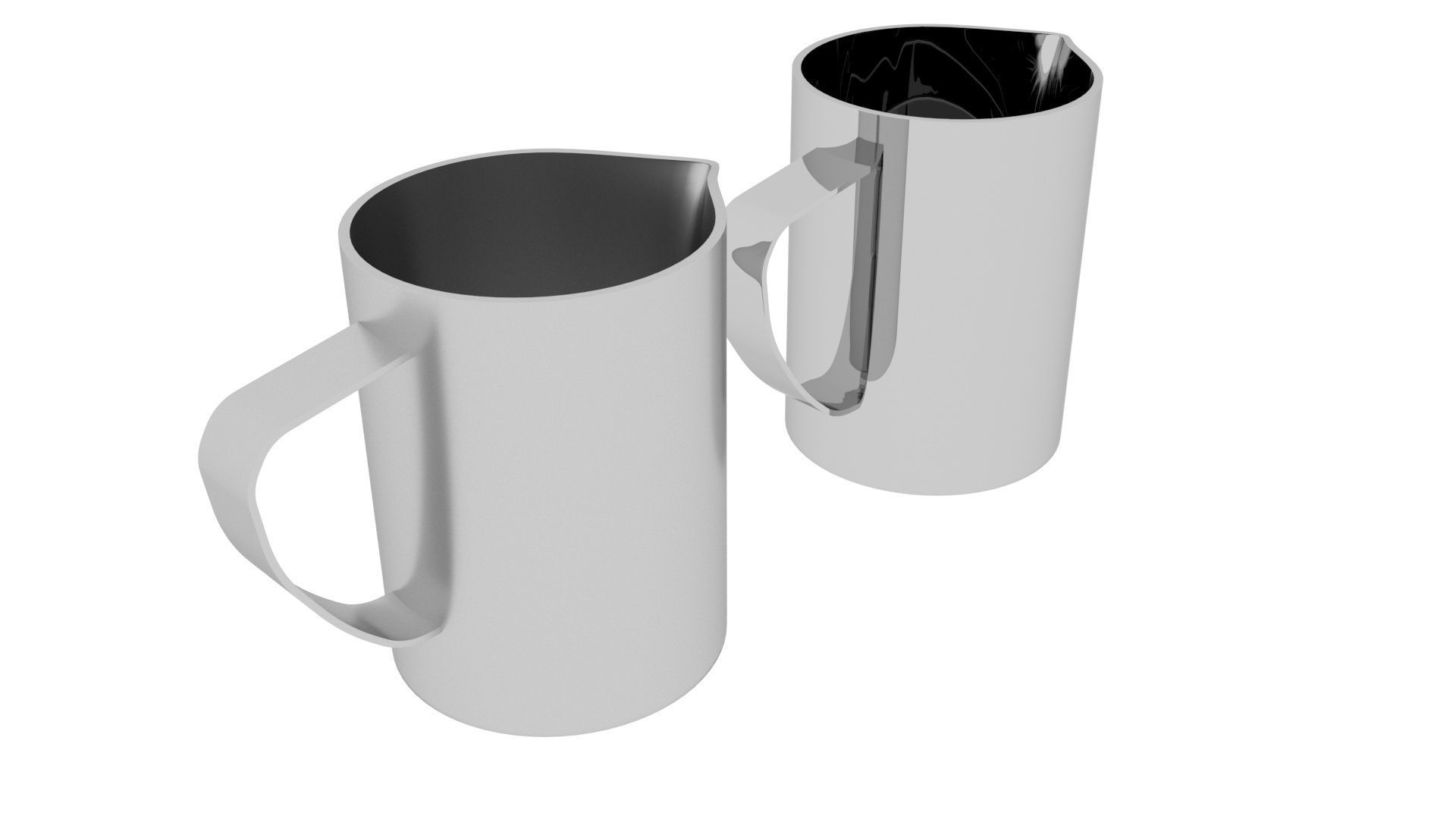 Metal Cups With Handles 3D model CGTrader