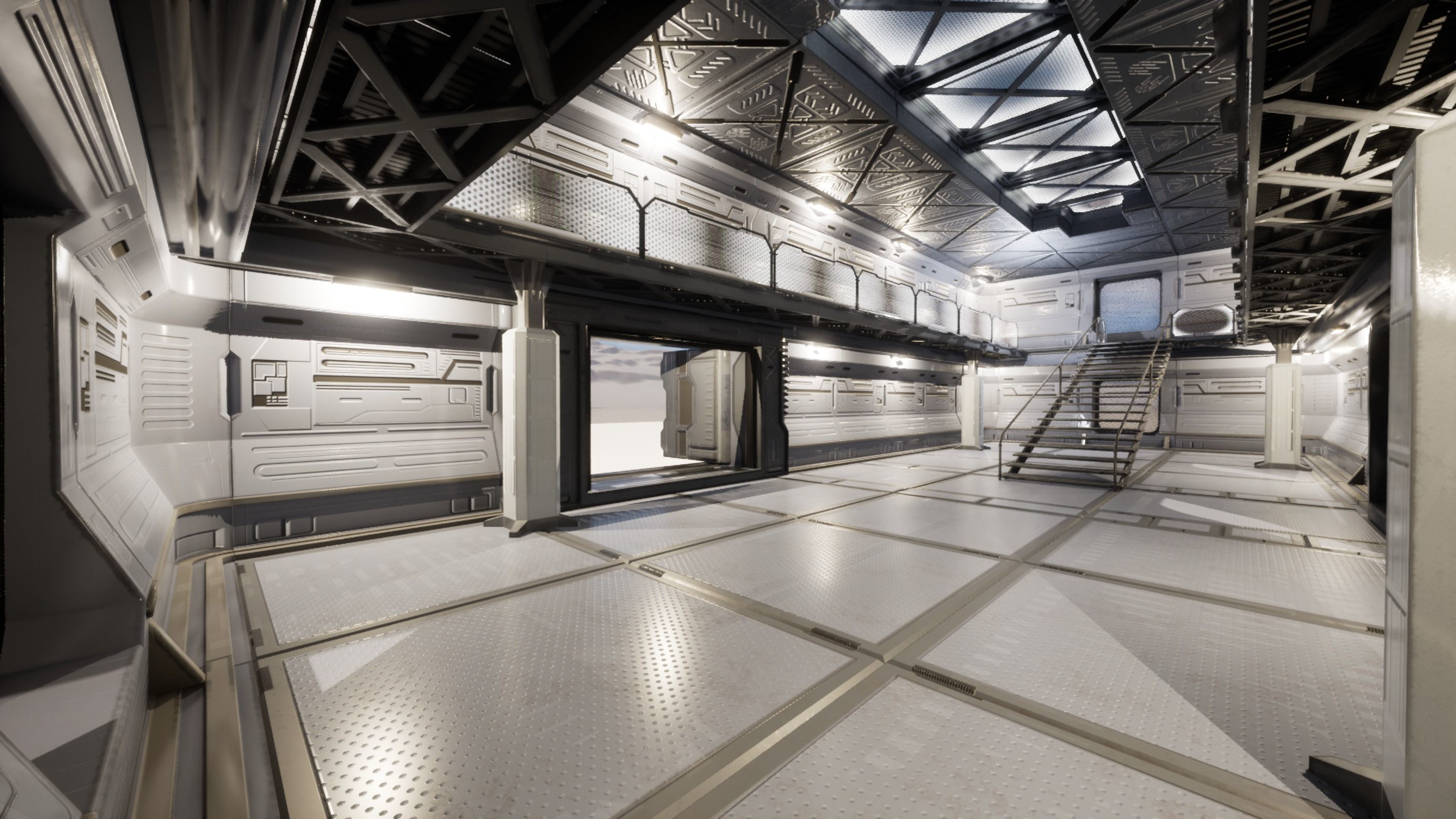 3D model SCIFI modules kitbash Military Base Building Kit Cyberpunk VR / AR / lowpoly CGTrader