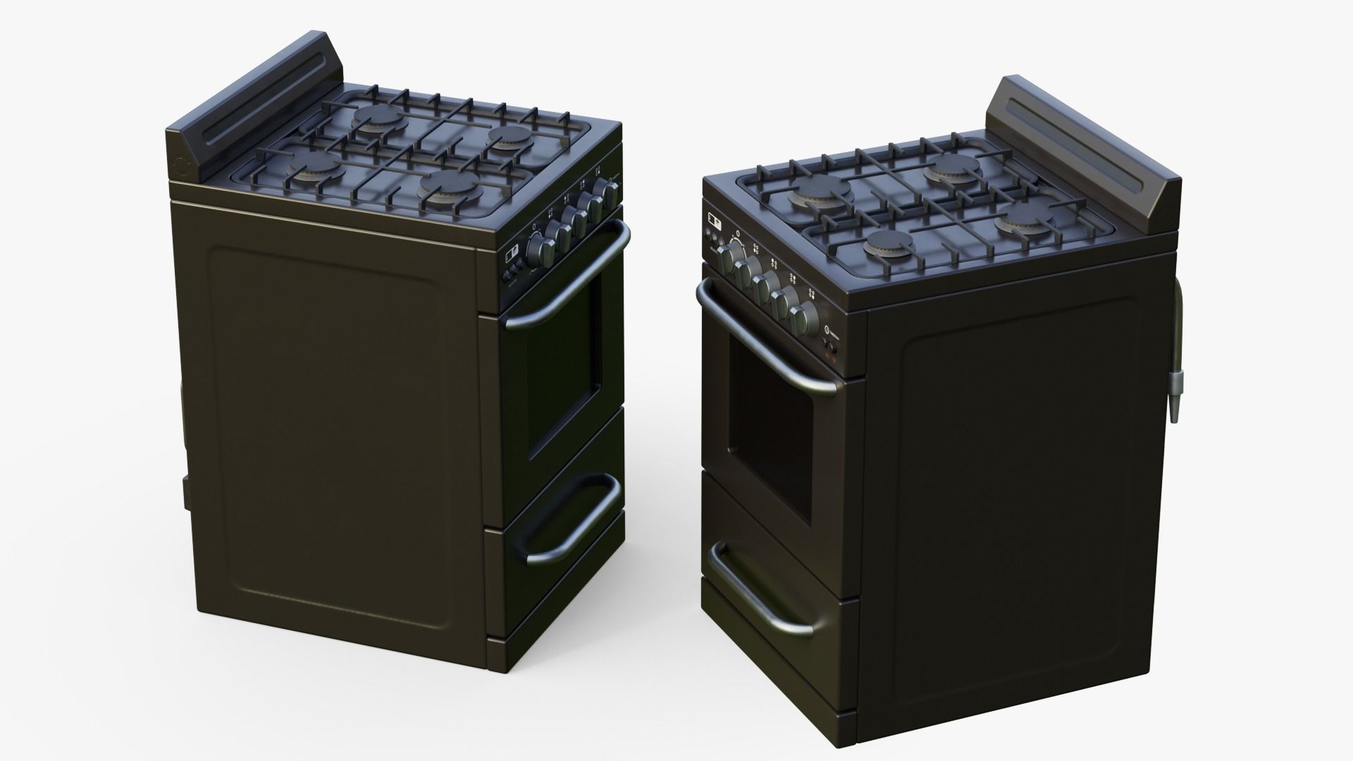 3D model Stove game ready PBR two stoves and ovens VR / AR / lowpoly