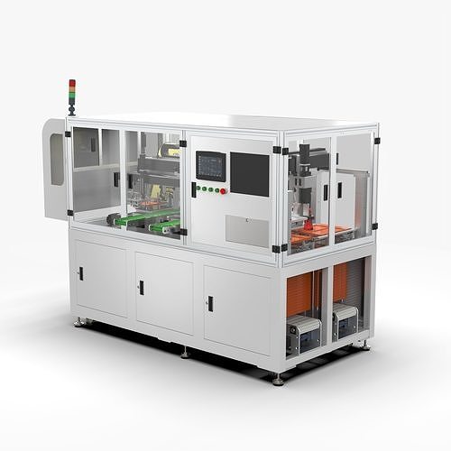 Automatic Glue Cleaning Machine 3D model CGTrader