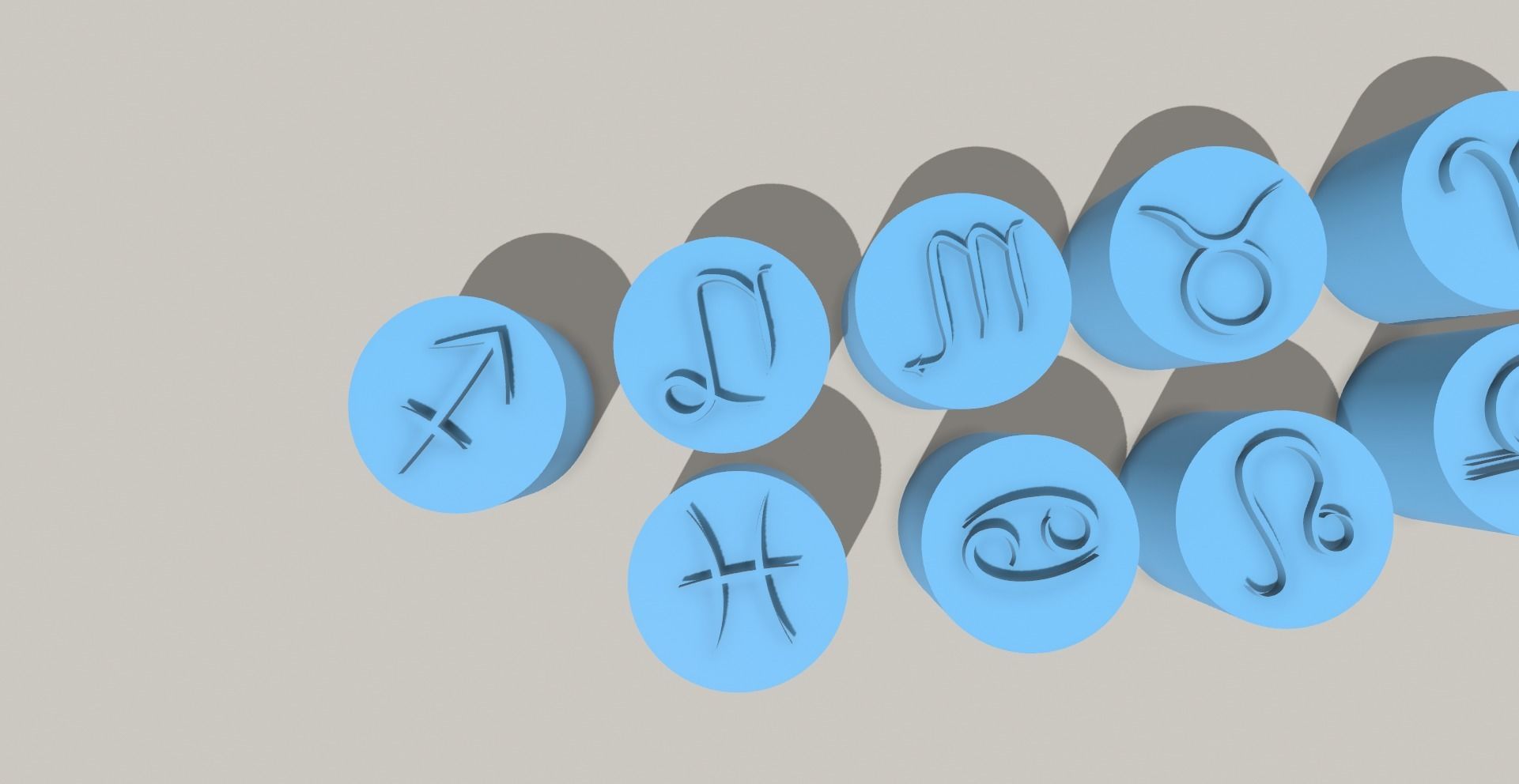 Zodiac Signs Stencils 3D model 3D printable CGTrader