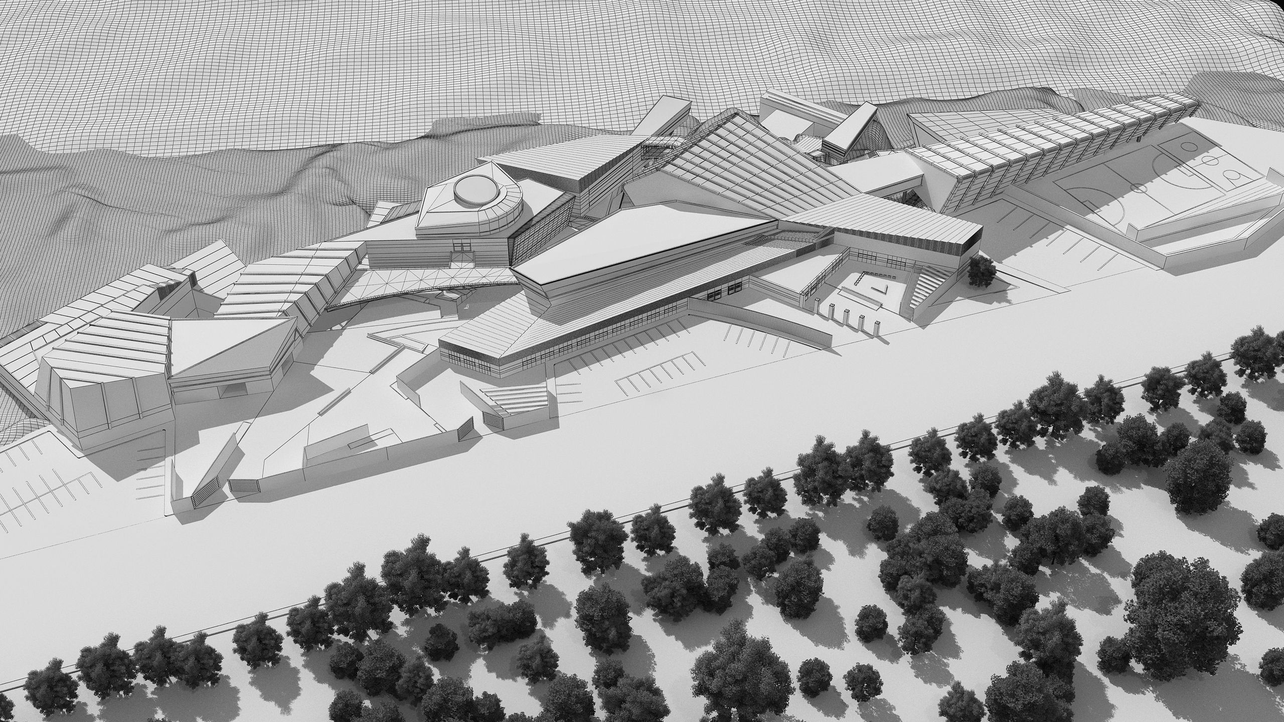 0128 - College of Art Architecture Project 3D model | CGTrader