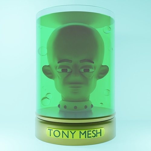 Head In Jar Futurama Design free 3D model CGTrader