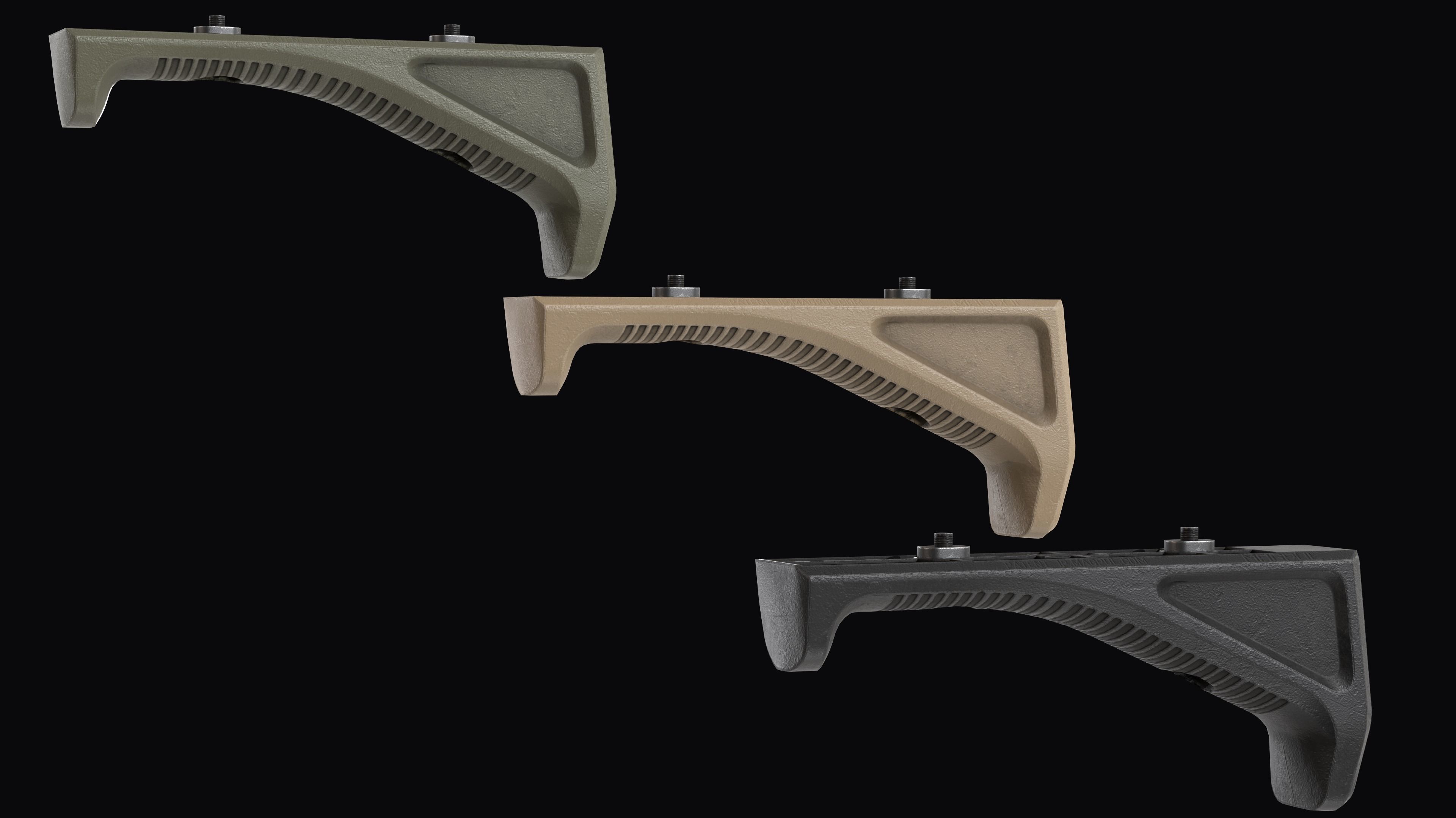 3D model Fore grip Magpul AFG Angled M-Lok System VR / AR / low-poly ...
