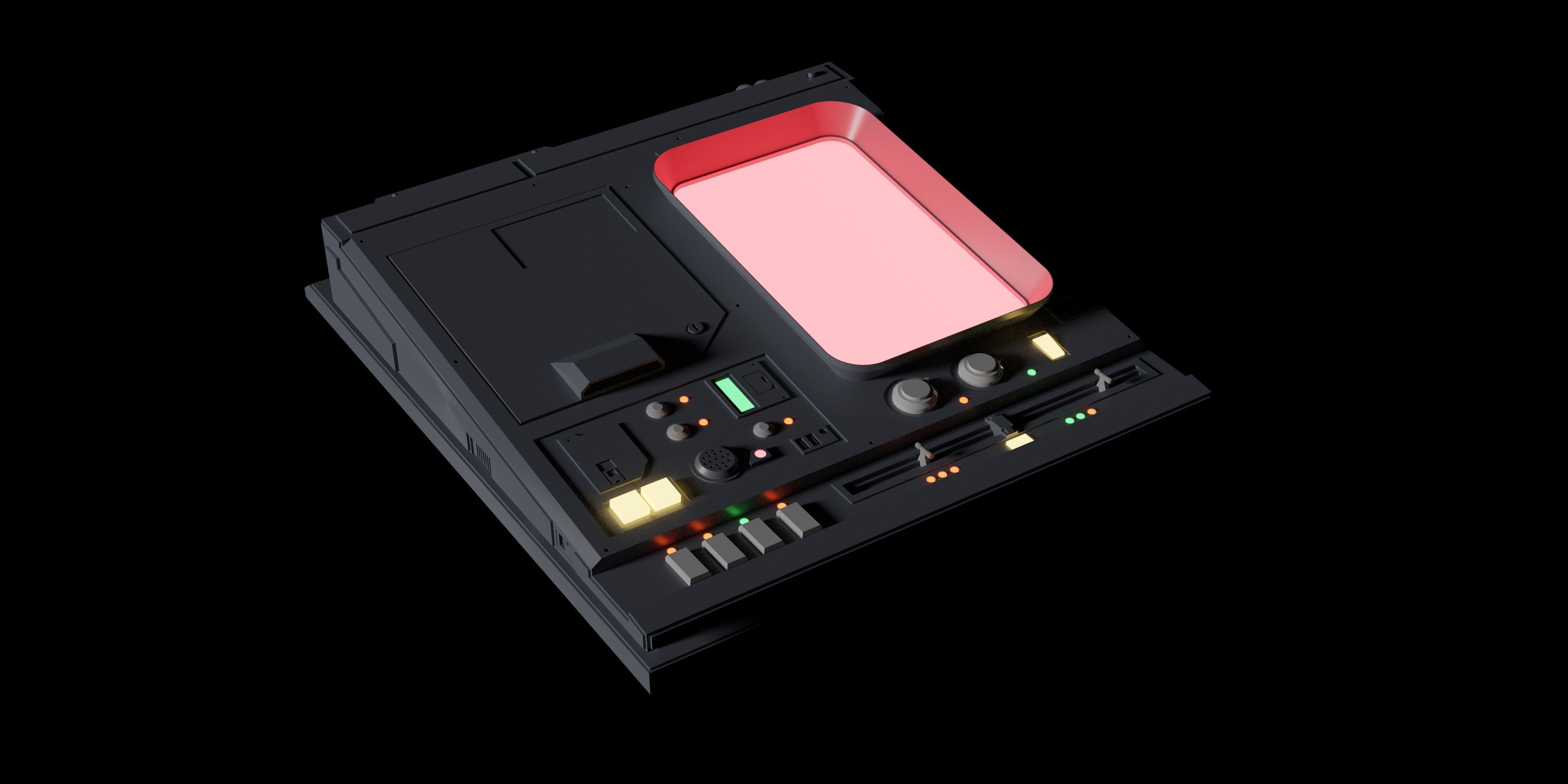 4 Sci-Fi Computers - Control Panels Pack 3D model | CGTrader